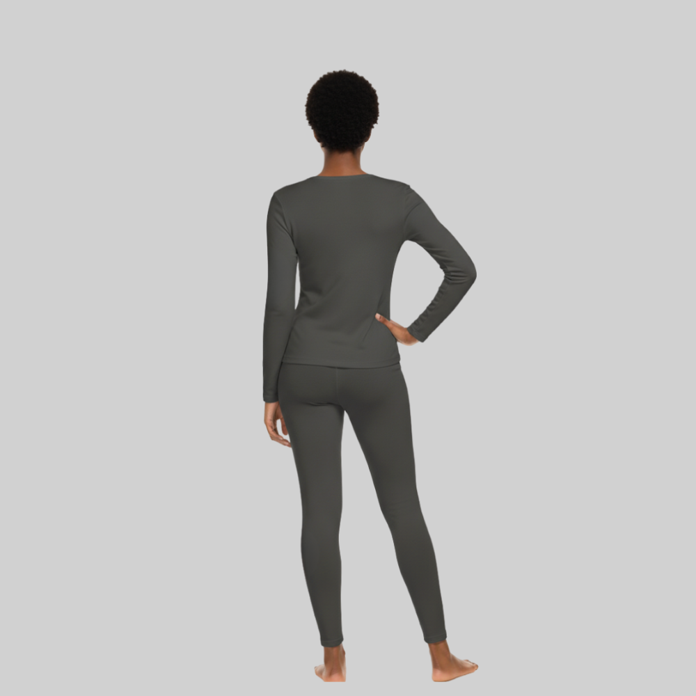 Women's Women Thermal Underwear Set Long Johns Base Layer Pa – full length outfit view