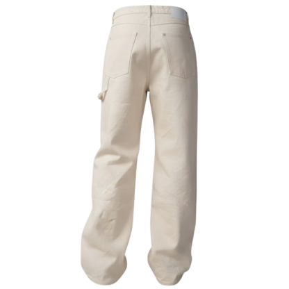 Casual Wide Leg Raw Denim Jeans for Men