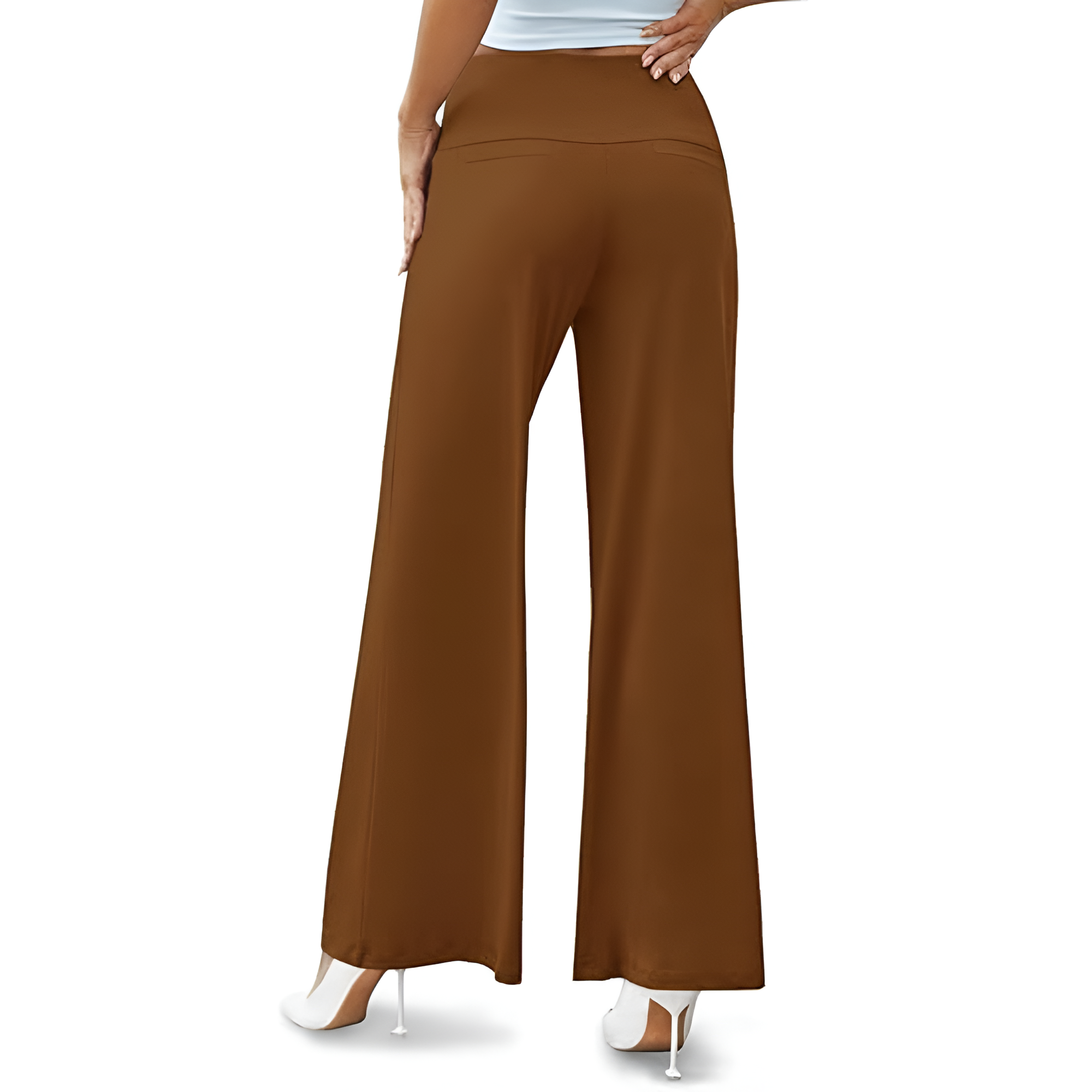 Casual And Comfy Wide Fit Palazzo Pants For Women – full length outfit view