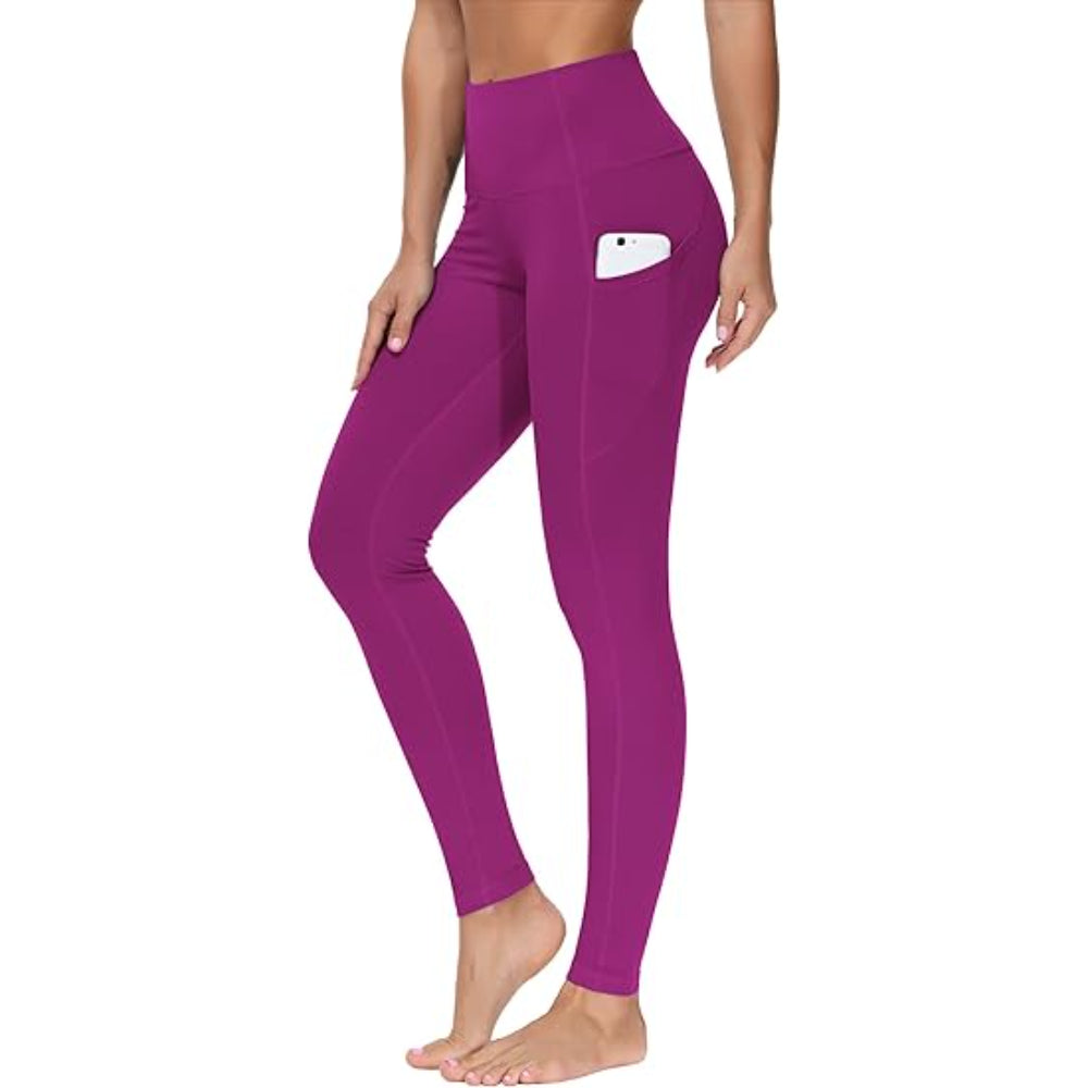 Women's Stretchable Yoga Pants With Pockets For Workout And – model wearing view