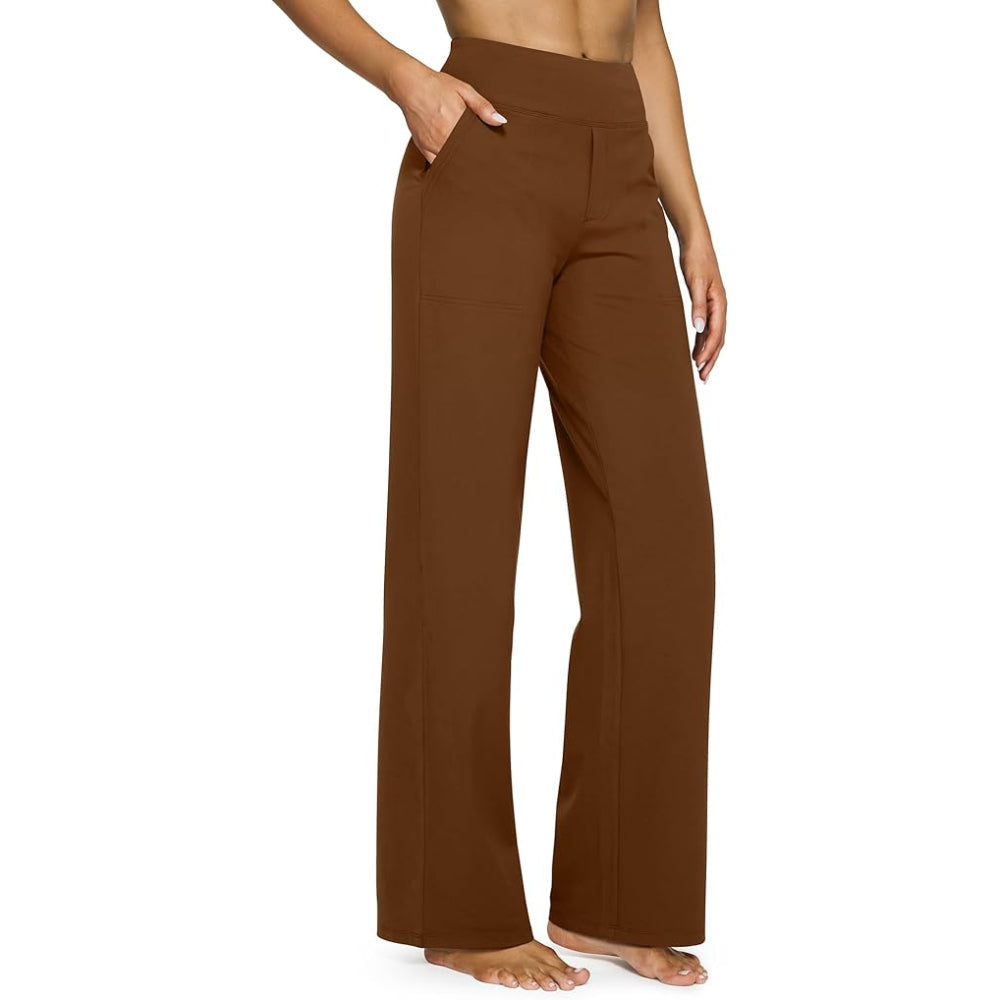 Women's Comfortable Fit Yoga Pants With Pockets – full length outfit view