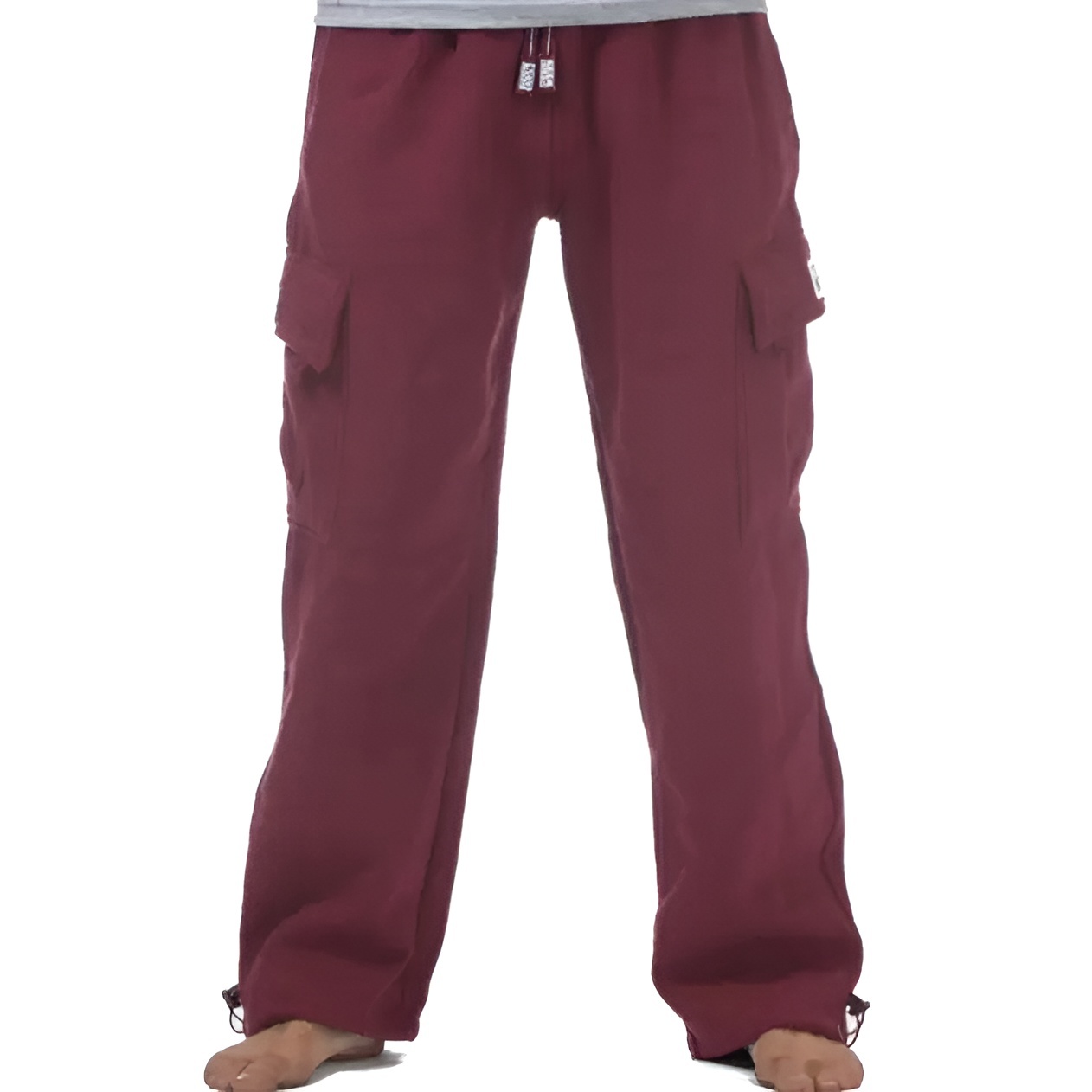 Loose Fit Casual Cargo Fleece Pants For Men – full length outfit view