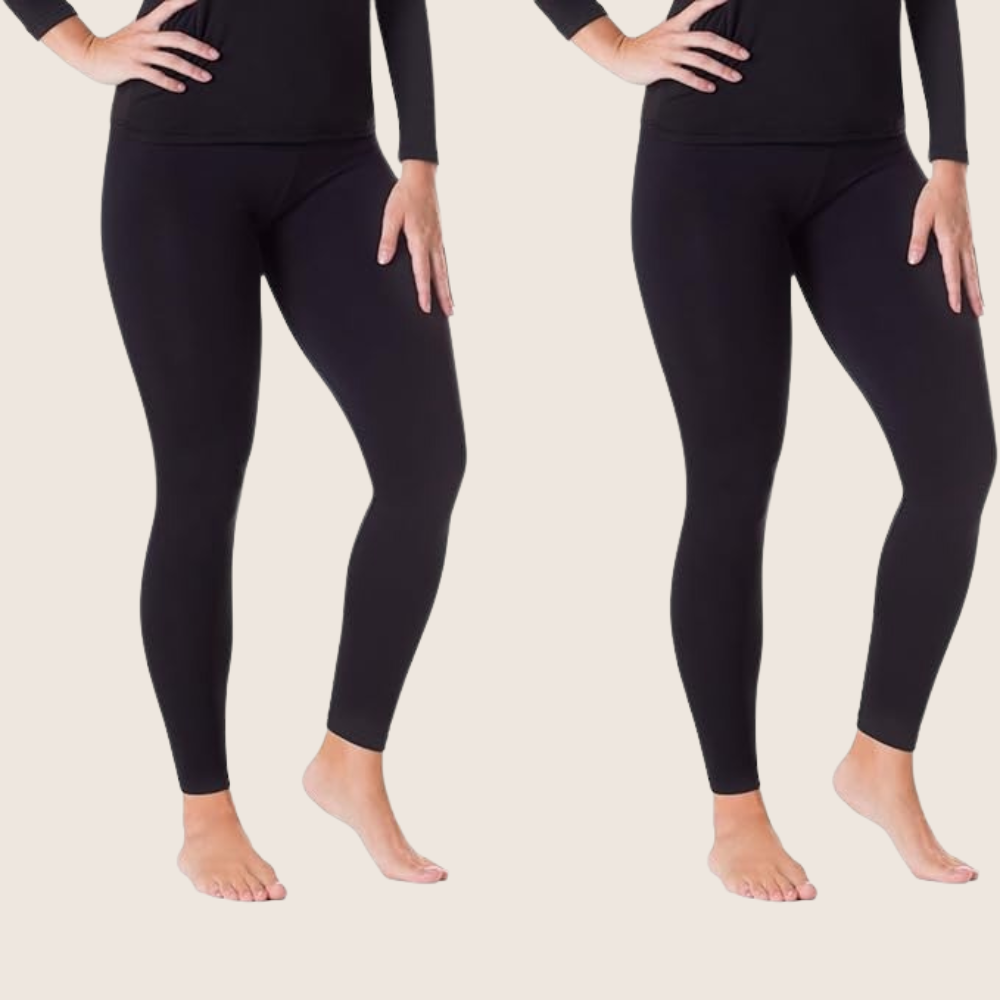 Pack Of 2 Insulated Thermal Leggings For Cold Weather And Sk – fabric detail close-up