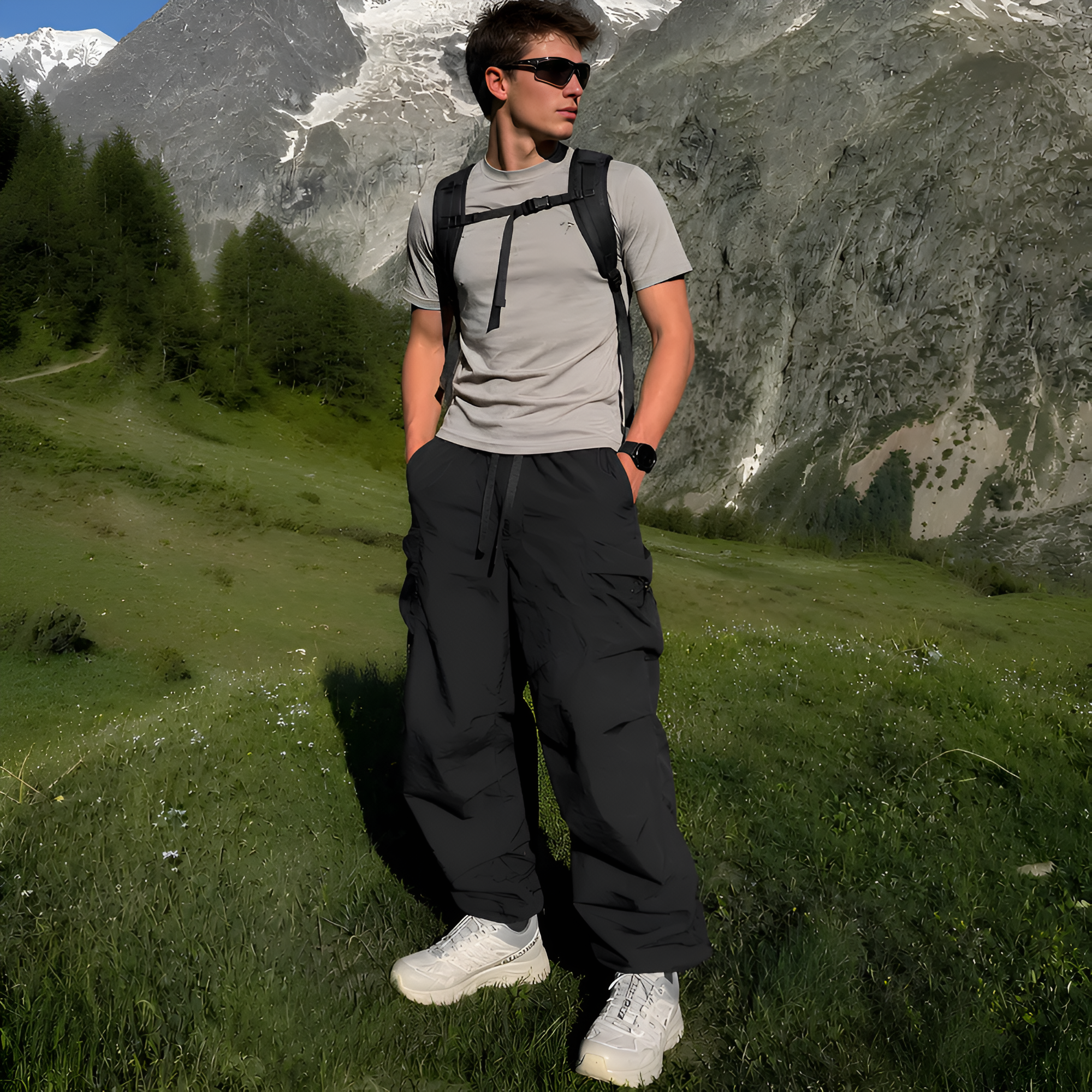 Baggy Cargo Casual Parachute Style Pants