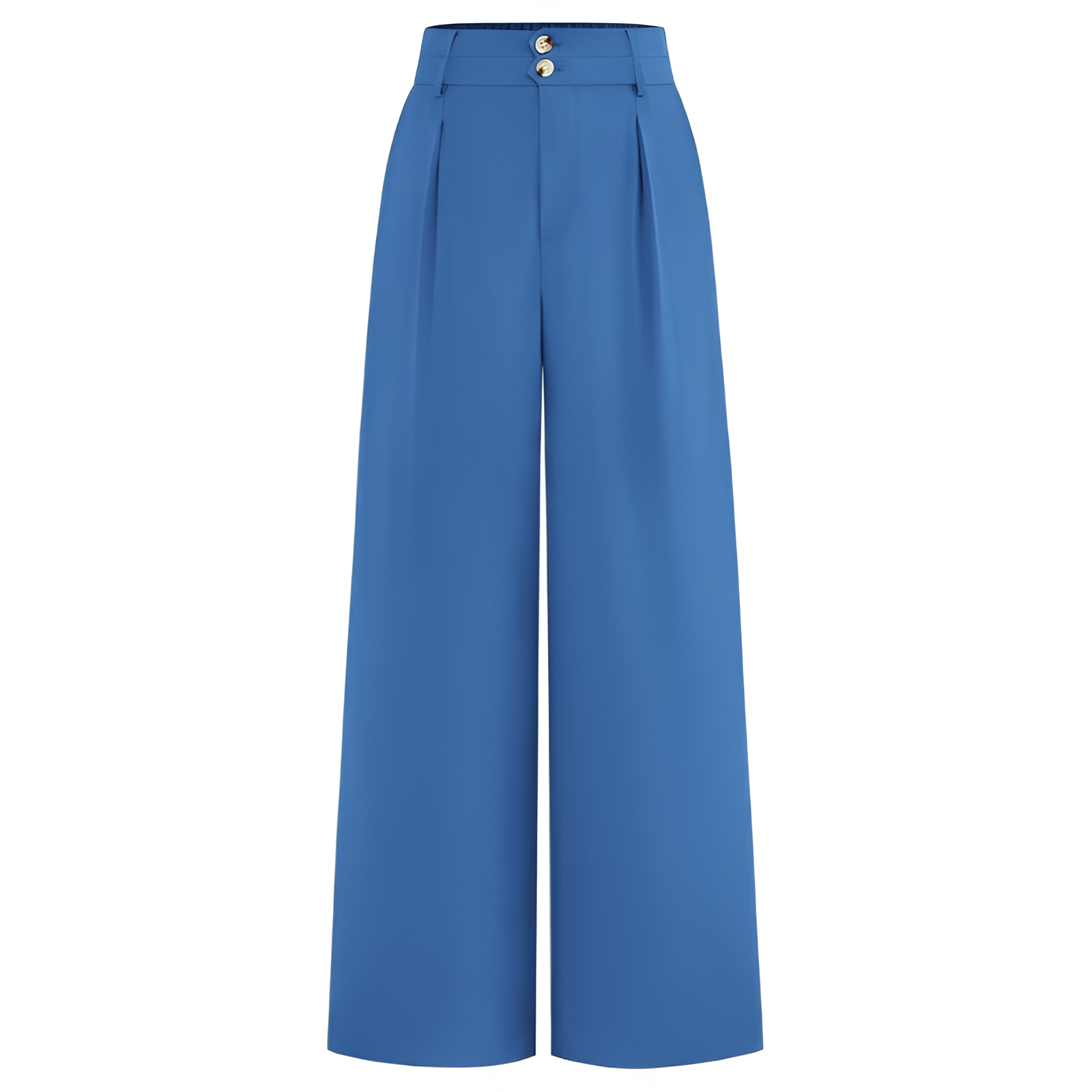 Wide Fit High Rise Button Pleated Trousers For Women  – lifestyle view 12