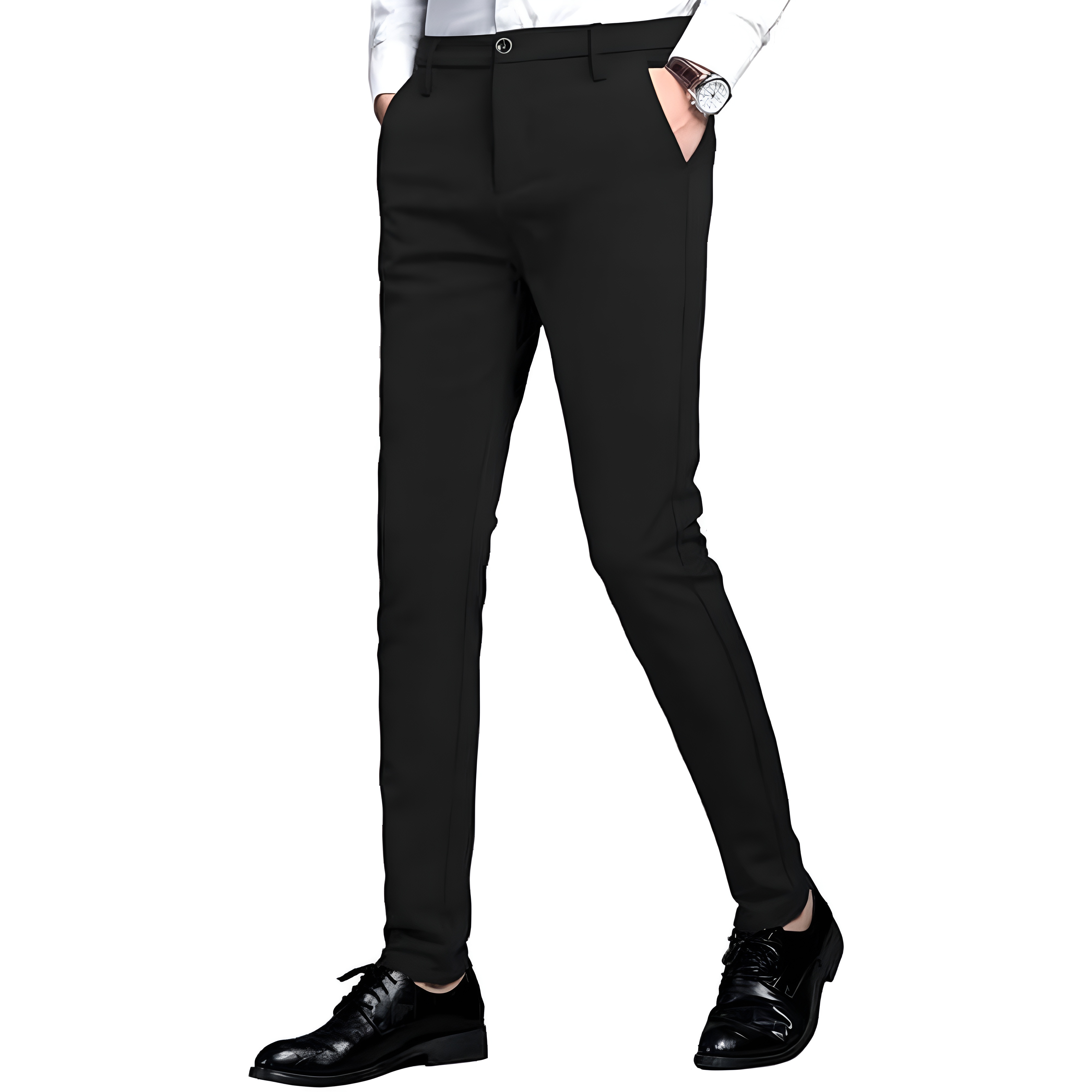 Stretchy Design Slim Fit Skinny Pants For Men – women's cargo pants front view