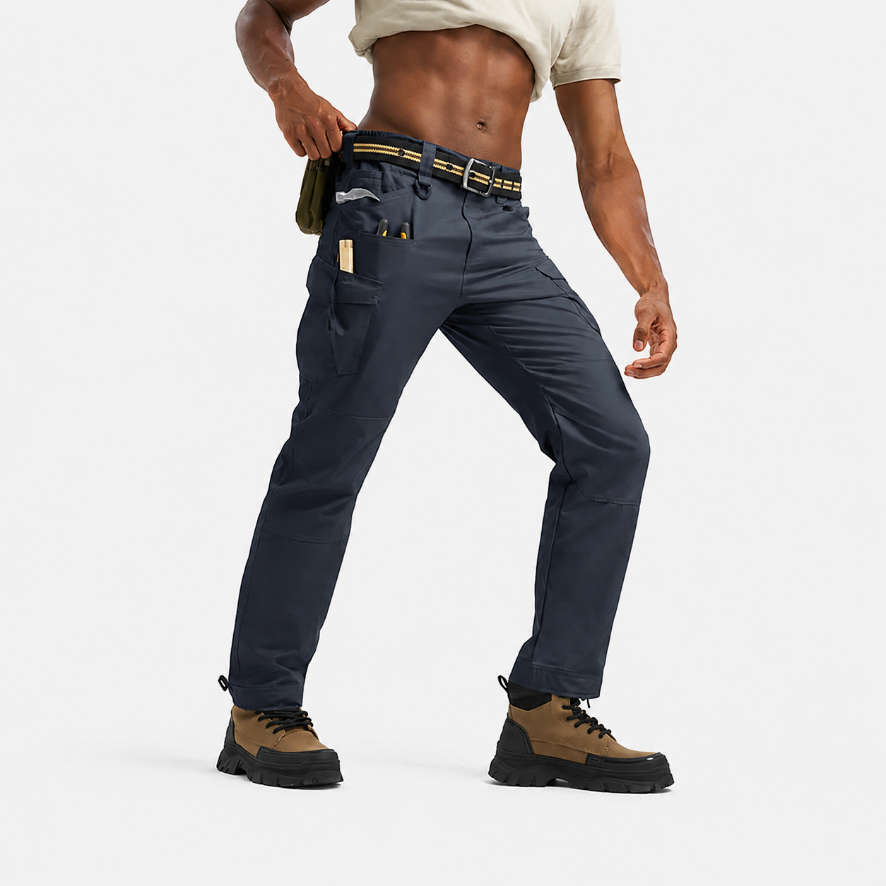 Lightweight Tactical Cargo Work Pants With 10 Utility Pockets For Men