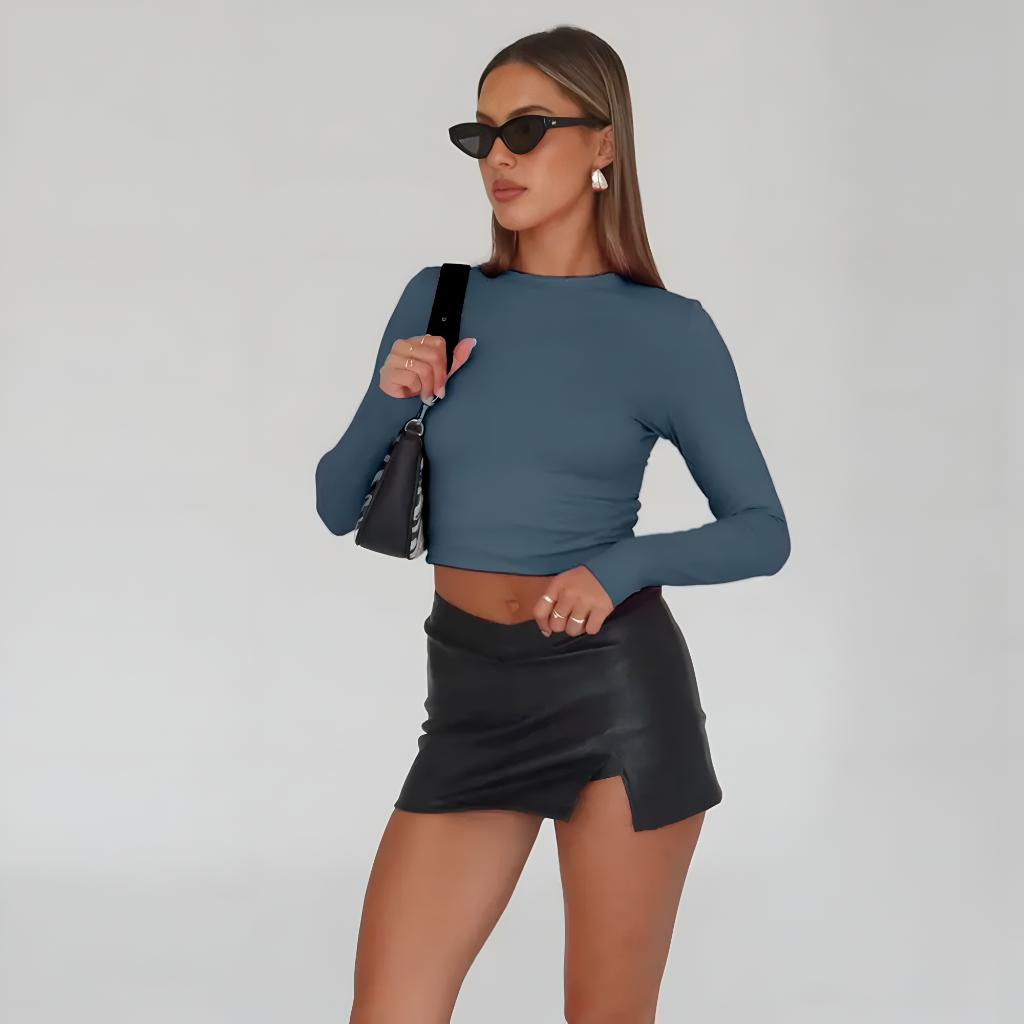 Set Of 3 Slim Fit Long Sleeve Top For Women – lifestyle view 13