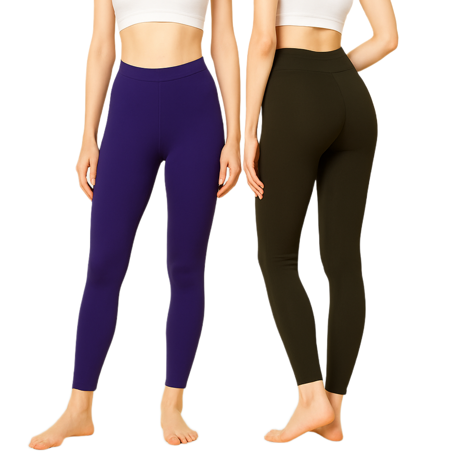 Women's Pack Of 2 Thermal Long Leggings Pants – styled outfit view