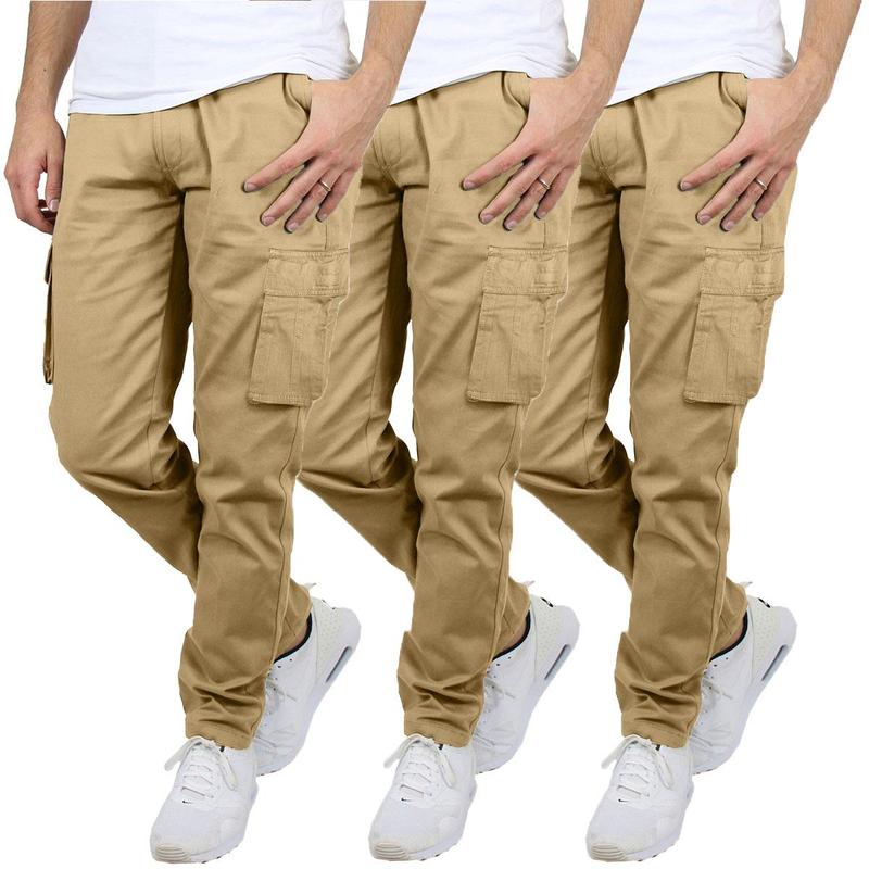 Flex Stretch Pack Of 3 Cargo Pants For Men