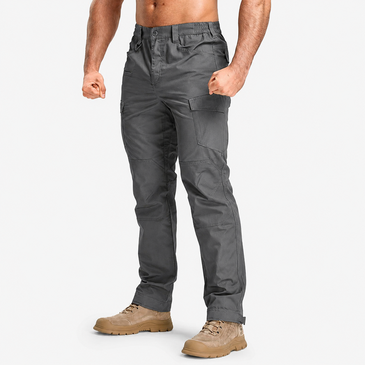 Lightweight Tactical Cargo Work Pants With 10 Utility Pockets For Men