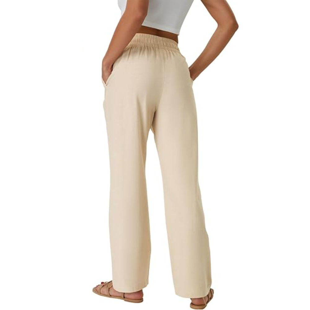 Casual High Rise Loose Fit Summer Pants With Side Pockets – lifestyle view 13