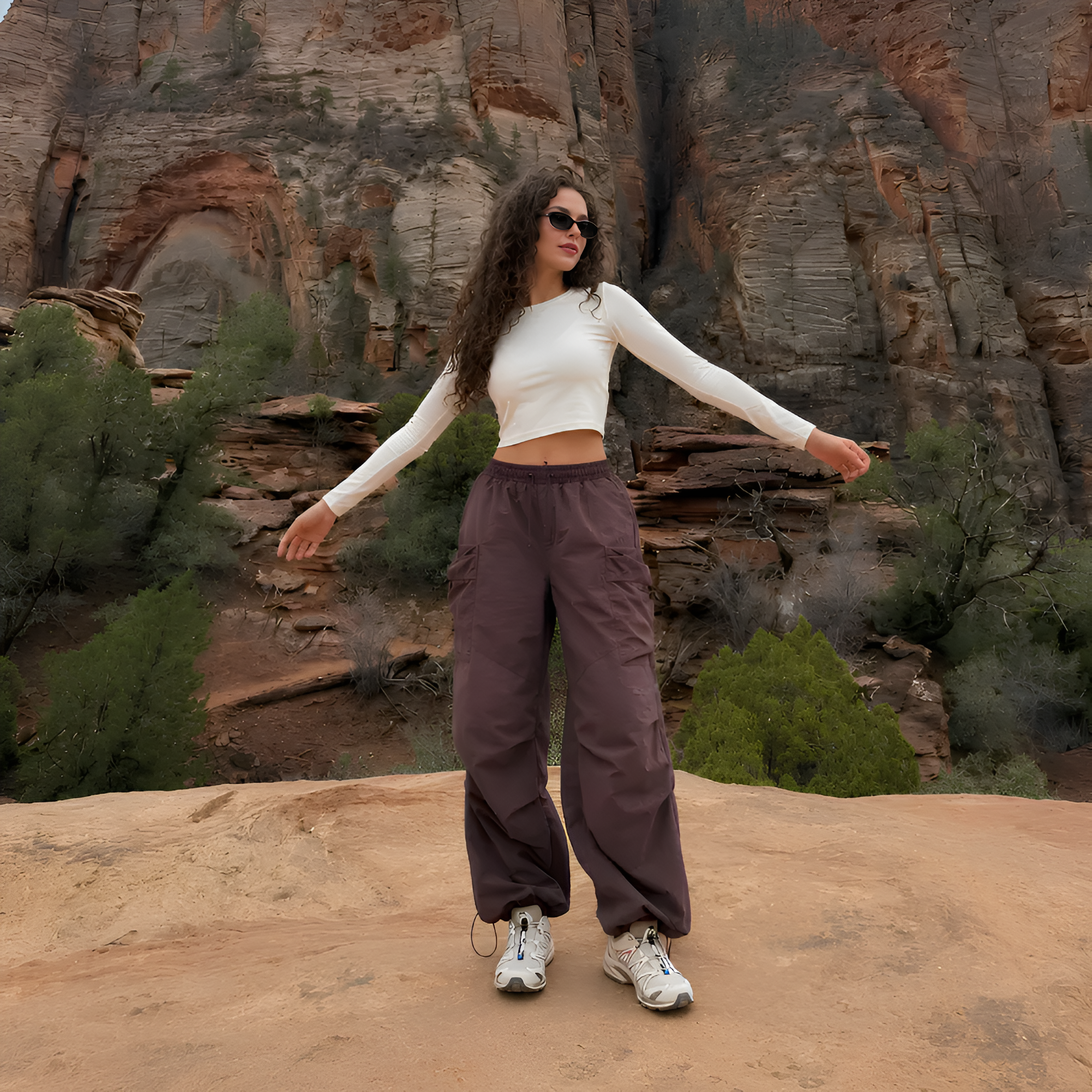 Baggy Cargo Casual Parachute Style Pants