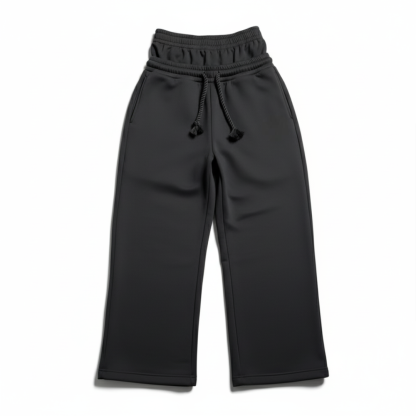 Loose Drawstring Double Layer Embroidered Casual Pants