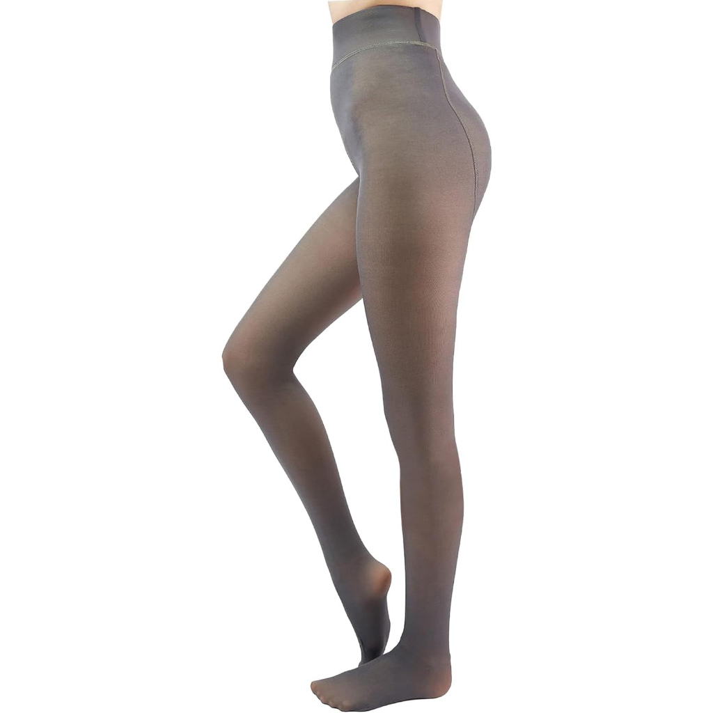 Warm Fleece Lined Tights For Women – side profile view