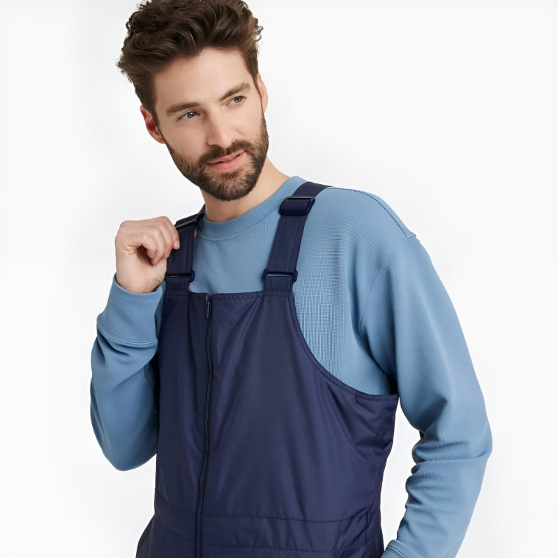 Wind Resistant Bib Pants With Adjustable Straps – back view detail