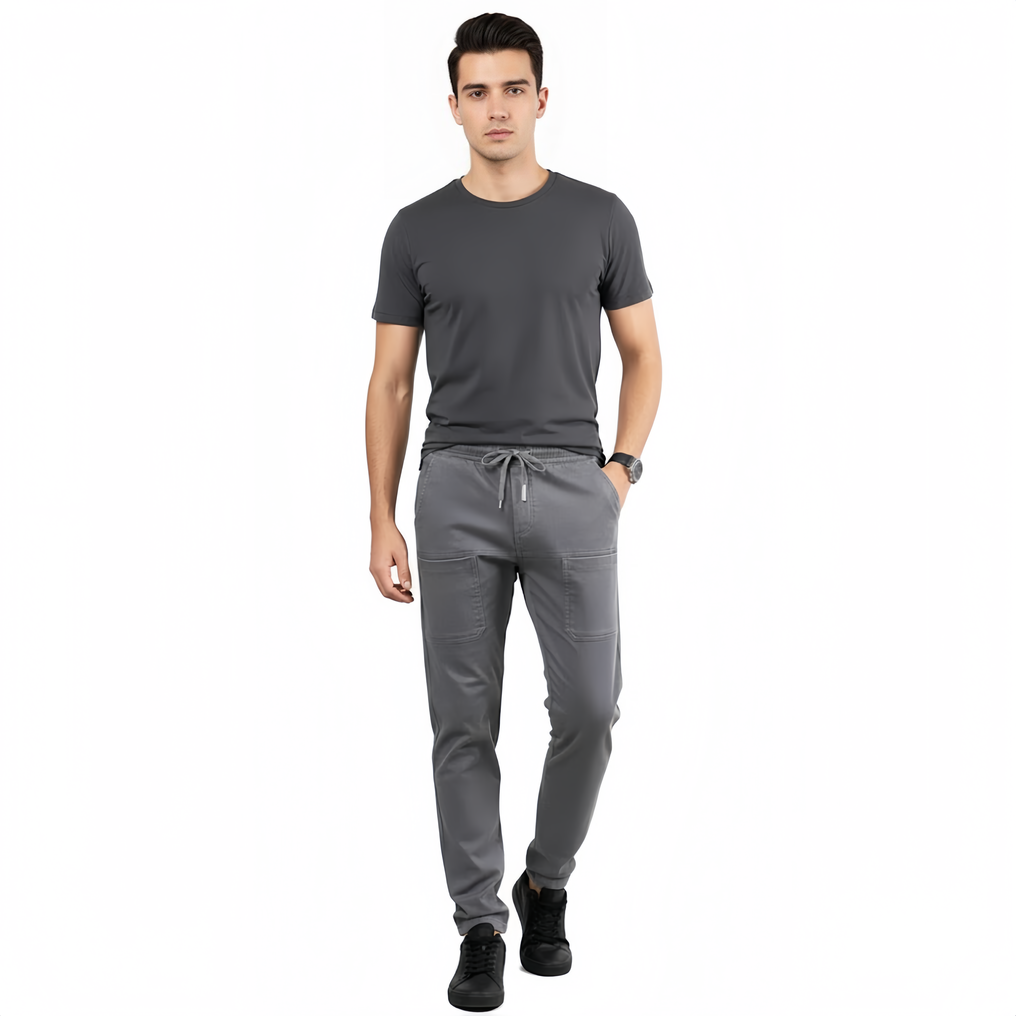 High Stretch Multi Pocket Cargo Pants For MenHigh Stretch Multi Pocket Cargo Pants For Men - Image 3