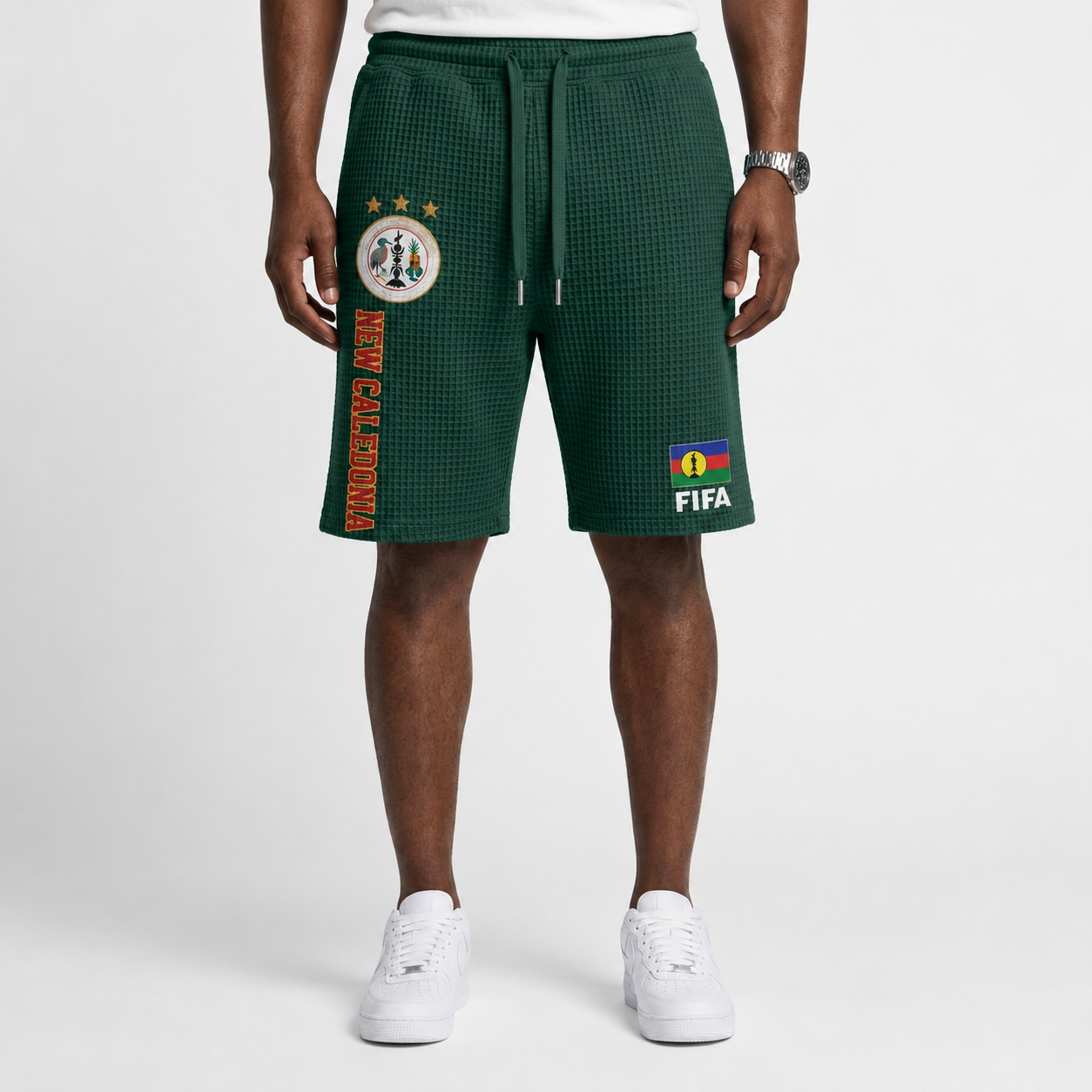 FIFA 2026 Caledonia Printed Waffle Football Fan Shorts