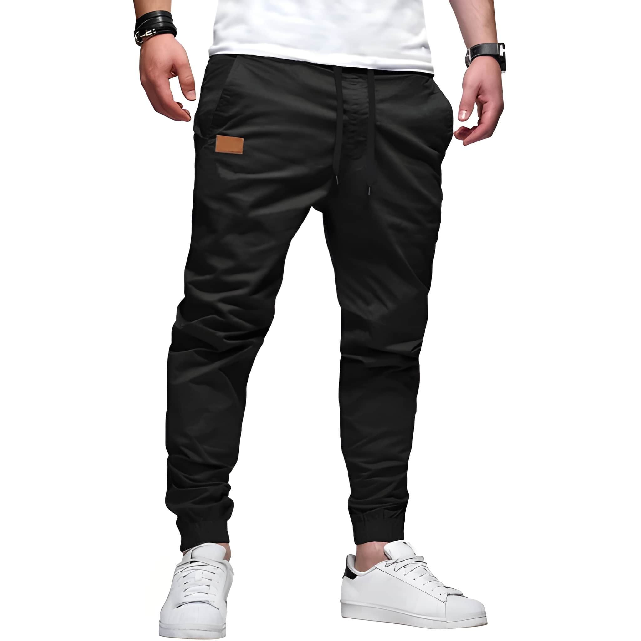Casual Chino Cargo Joggers Pants For Hiking And Jogging  – women's cargo pants front view