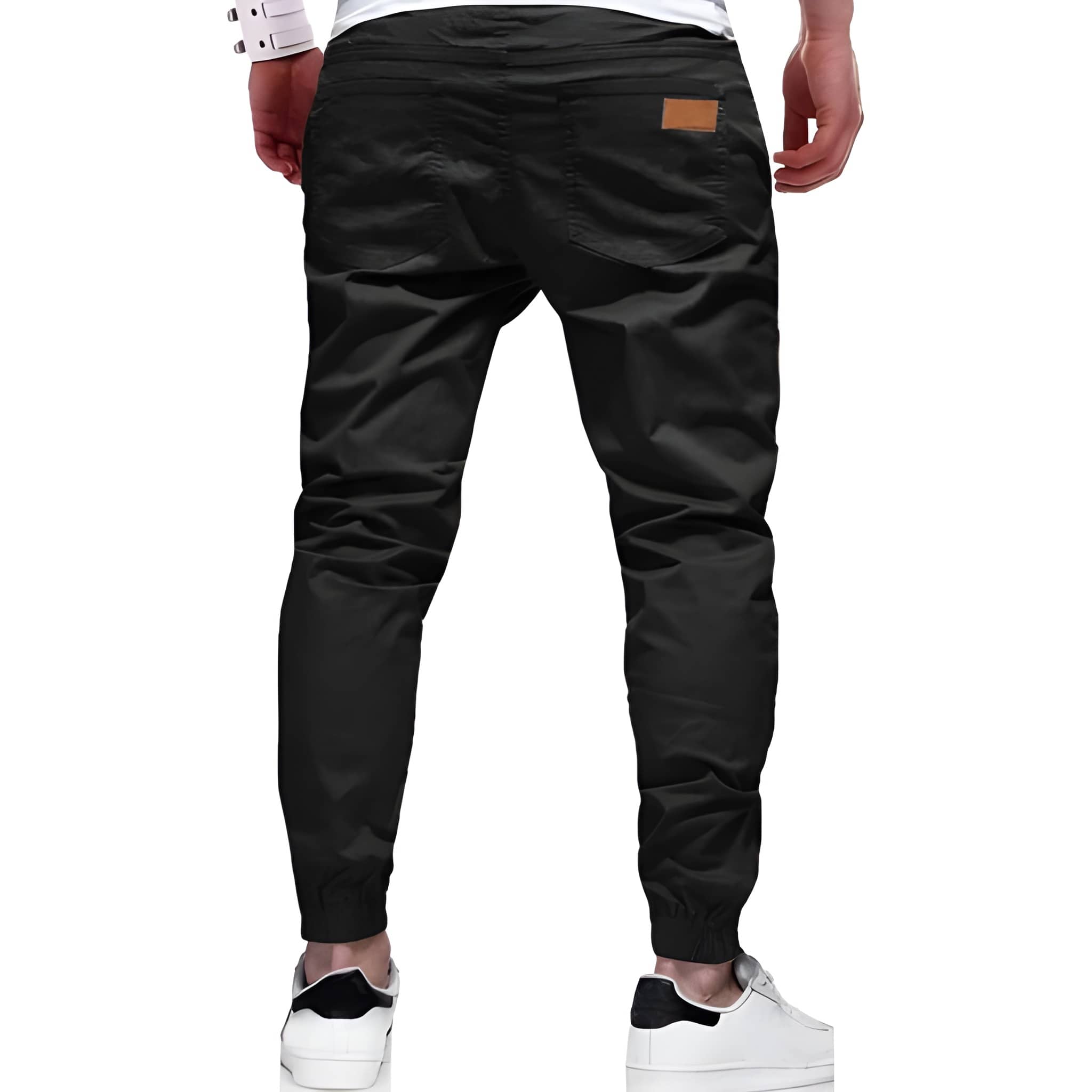 Casual Chino Cargo Joggers Pants For Hiking And Jogging  – side profile view