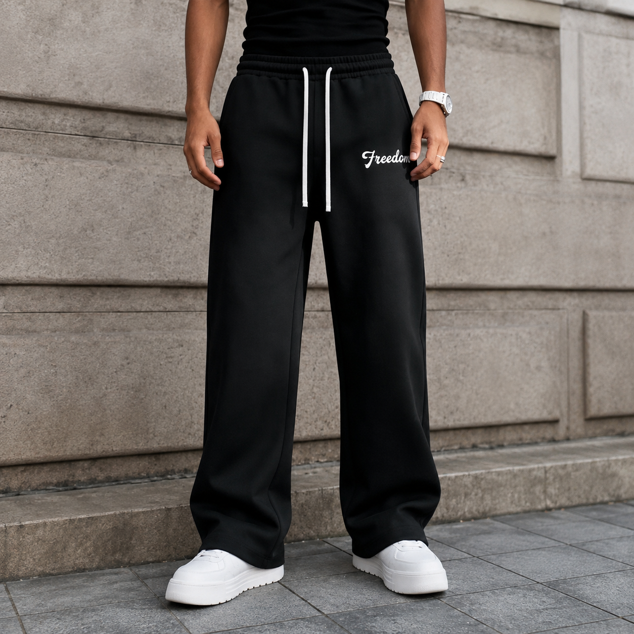 Versatile Casual Wide Loose Sports Sweatpants For Men