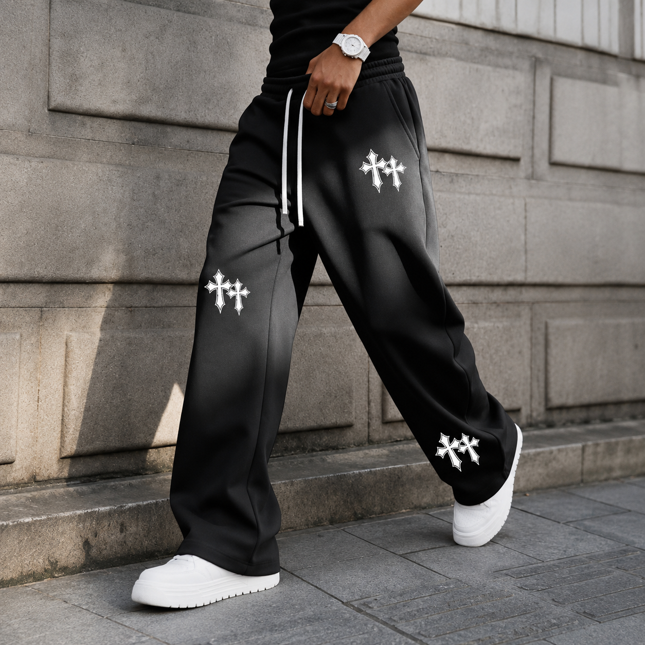 Versatile Casual Wide Loose Sports Sweatpants For Men