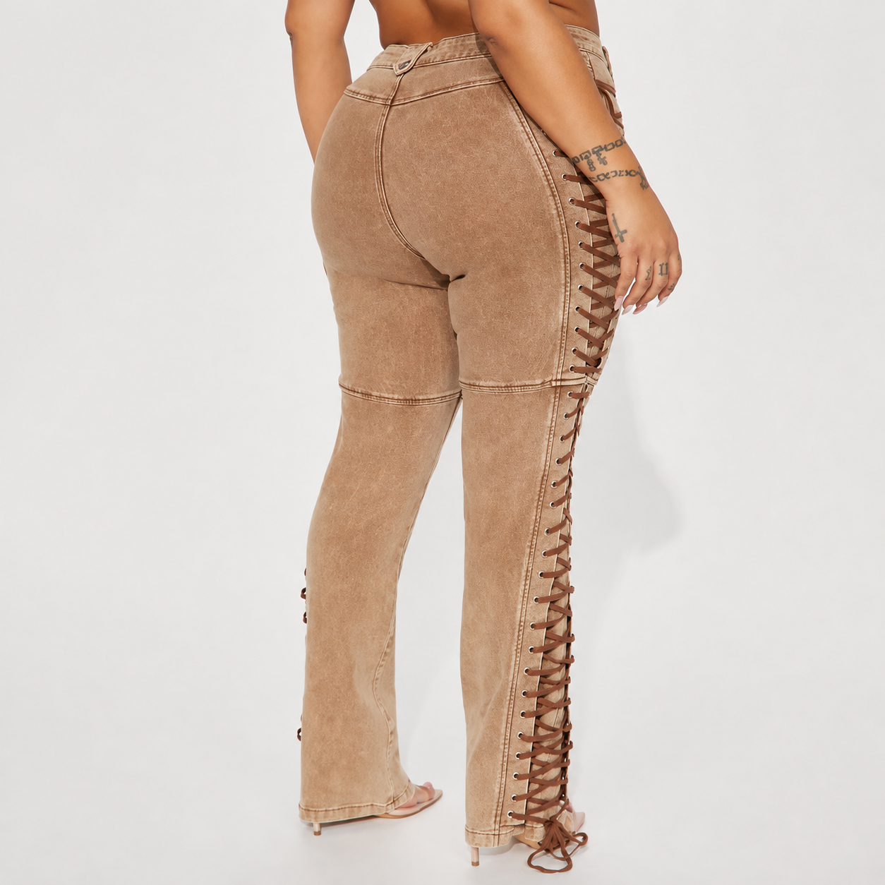 Casual Lace Up Detail Pant For Women