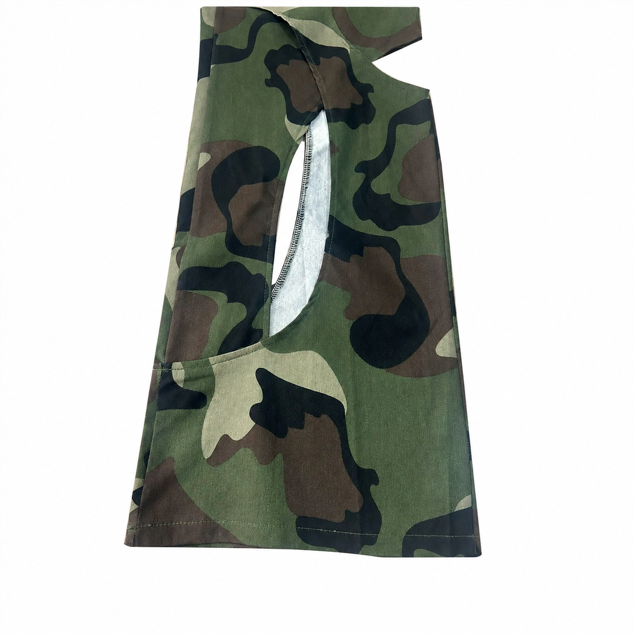 Casual Camo Print Streetwear Pants With Zipper And Button For Women