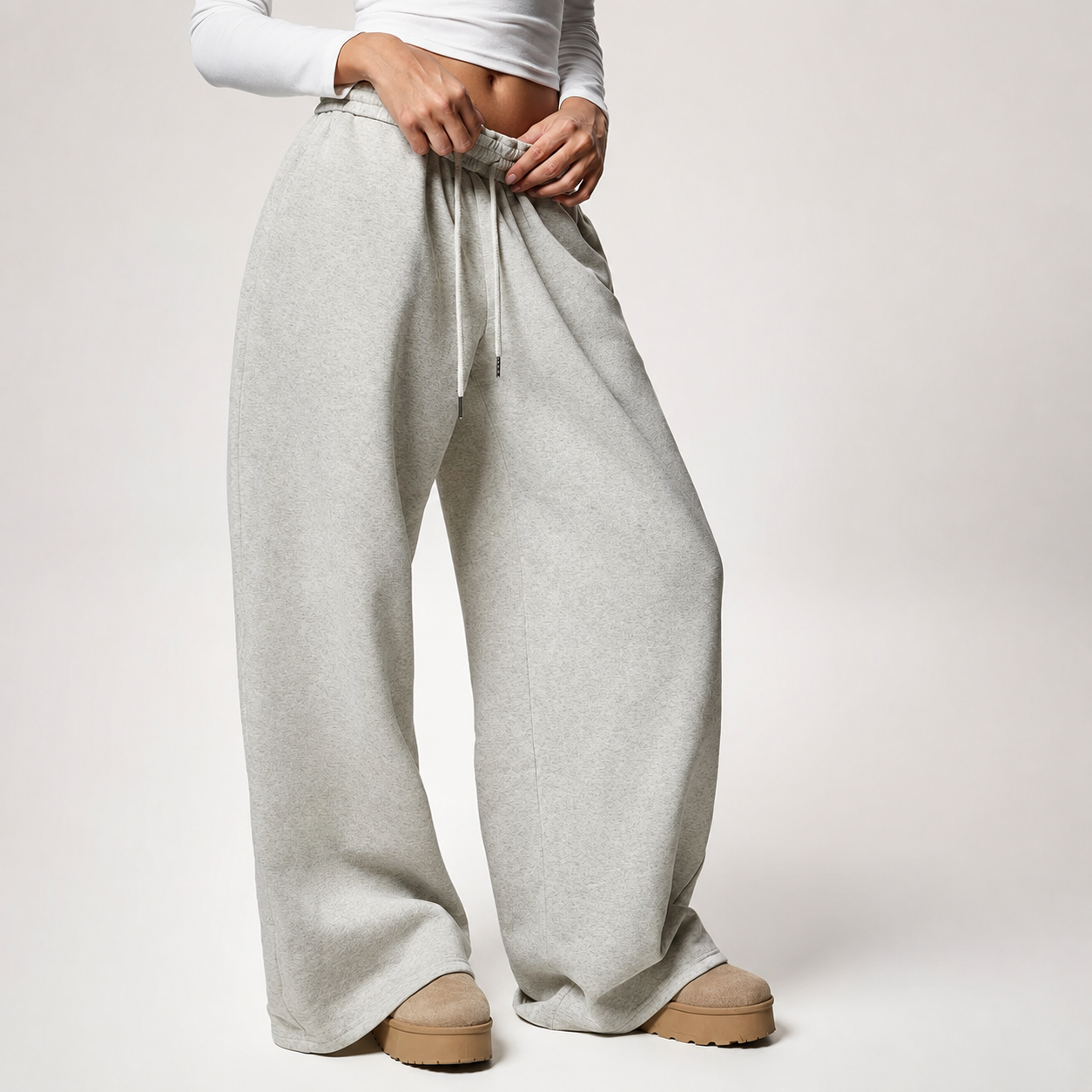 Thermal Lined High Waisted Loose Sweatpants