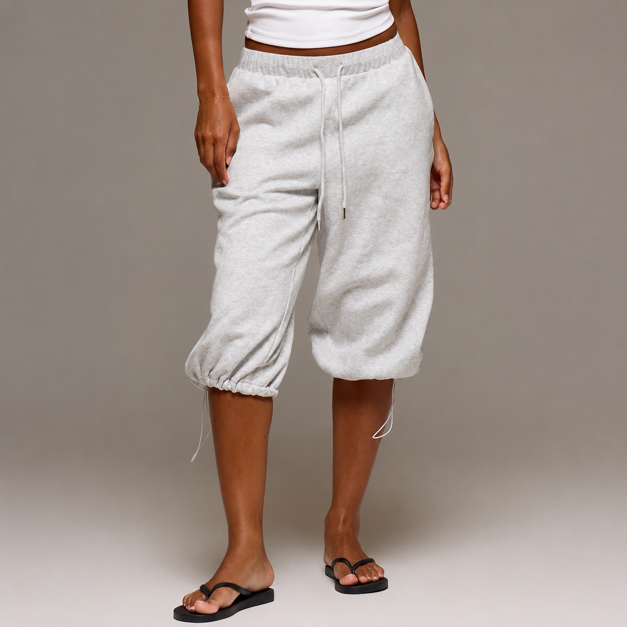 Low Rise Adjustable Toggle Casual Joggers For Women