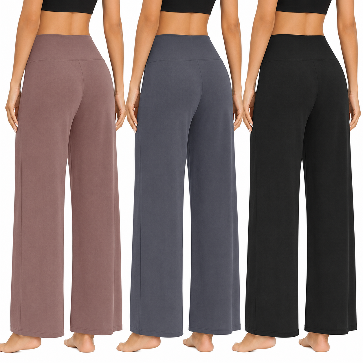 Pack Of 3 Palazzo Lounge Pants For Women