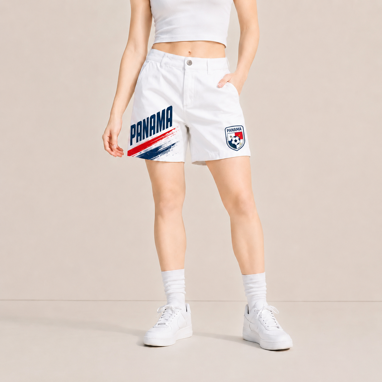 World Cup 2026 Panama Football Fan Printed Twill Shorts
