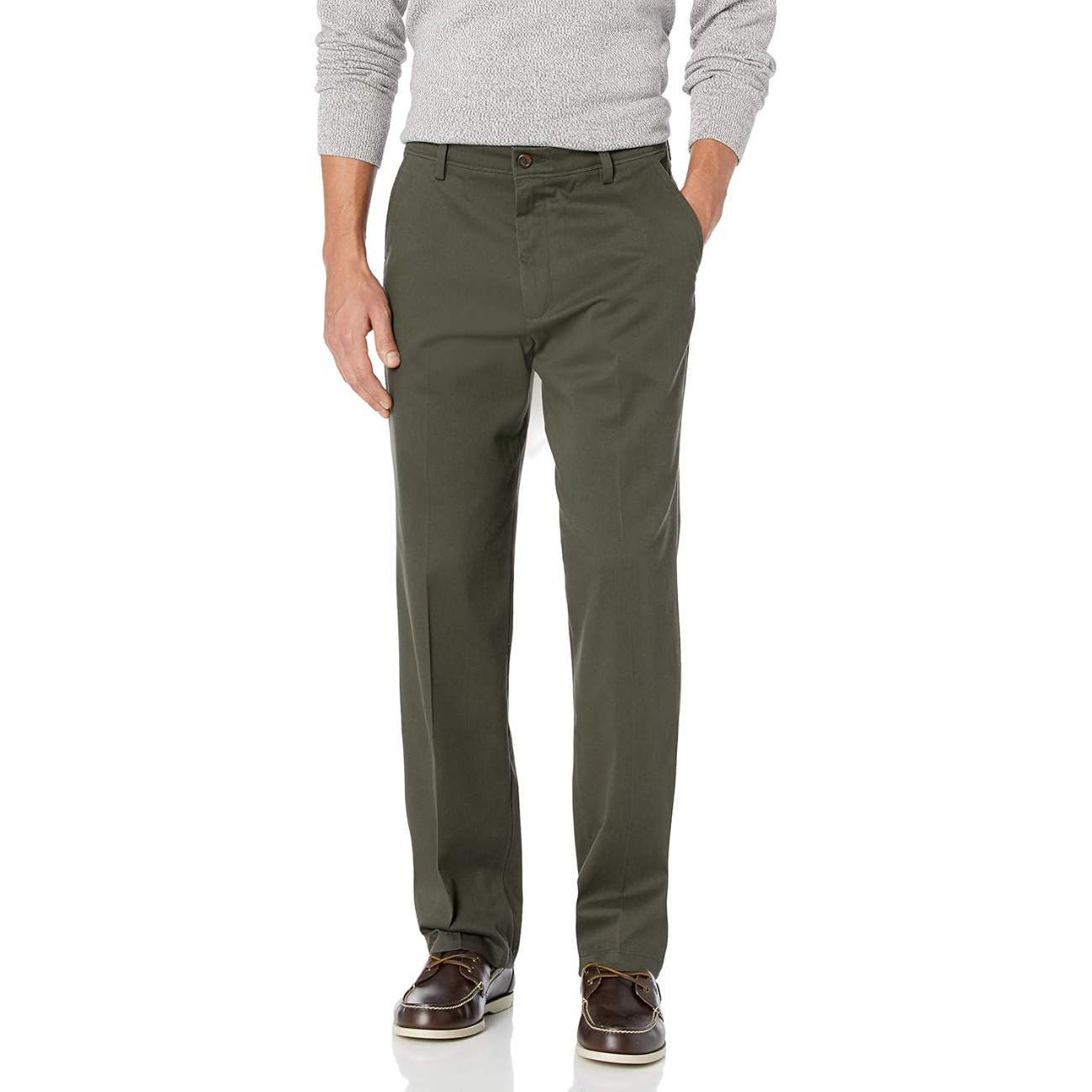 Classic Fit Casual Everyday Wear Pants For Men – model wearing view