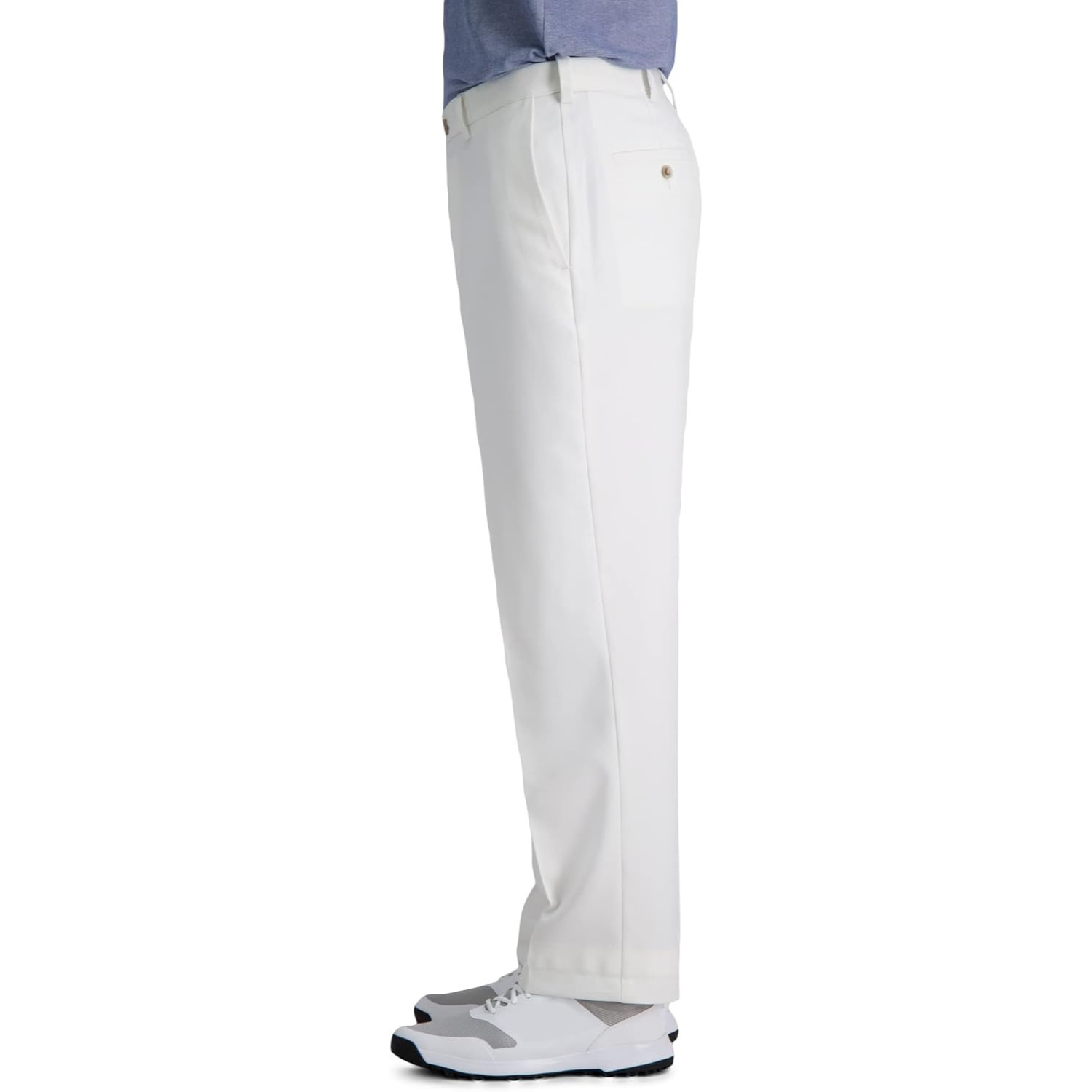Classic Fit Golf Pants With Stretch Comfort And Flat Front Style For Men – pocket detail close-up