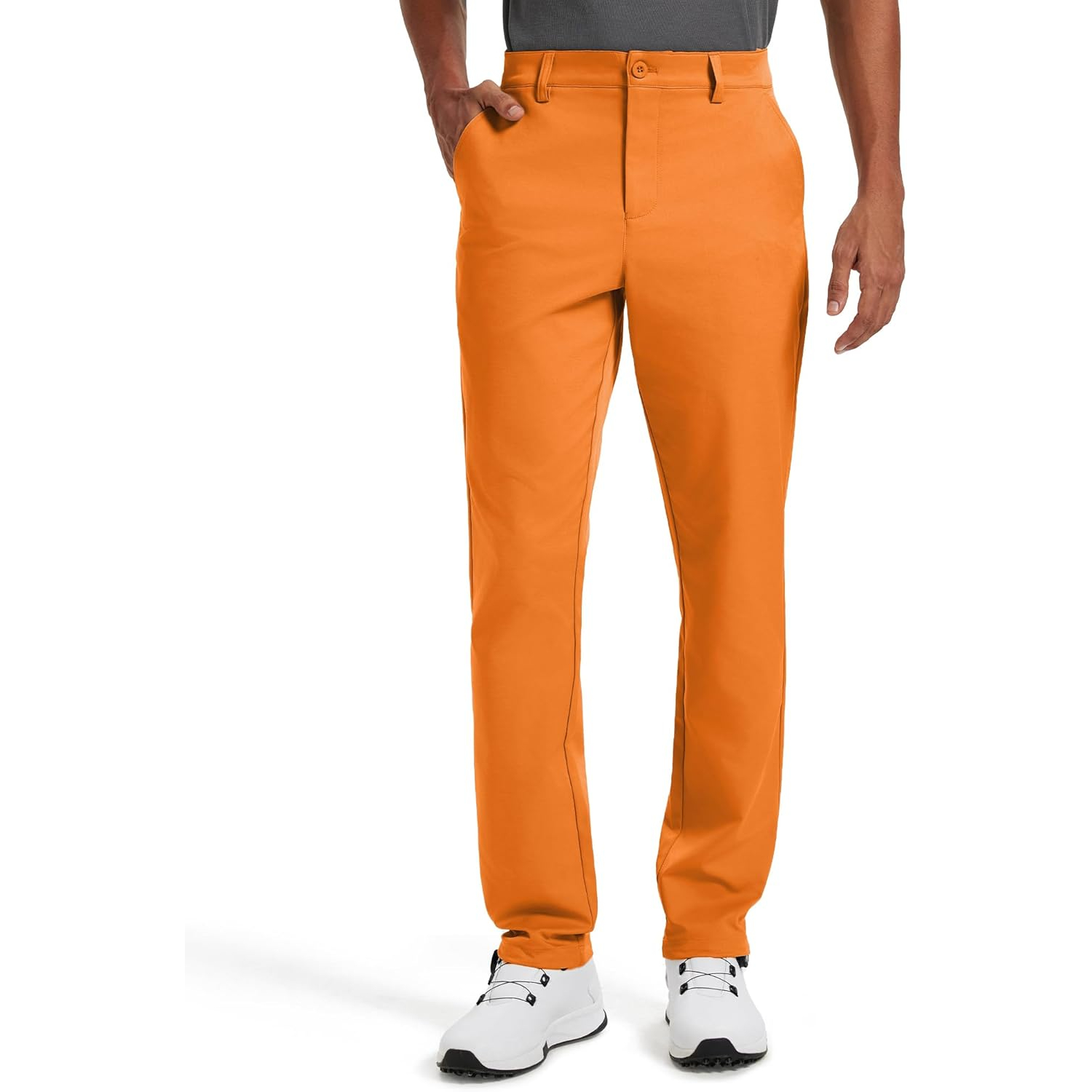 Classic Fit Golf Pants With Stretch Comfort For Men – styled outfit view