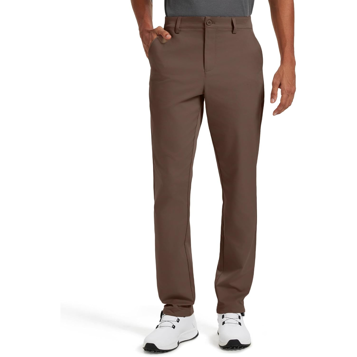 Classic Fit Golf Pants With Stretch Comfort For Men – model wearing view