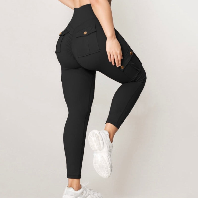 Comfy Curve Enhancing Cargo Leggings – pocket detail close-up