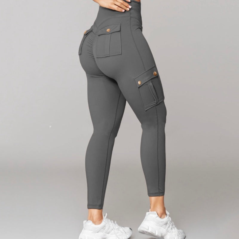 Comfy Curve Enhancing Cargo Leggings – waistband detail