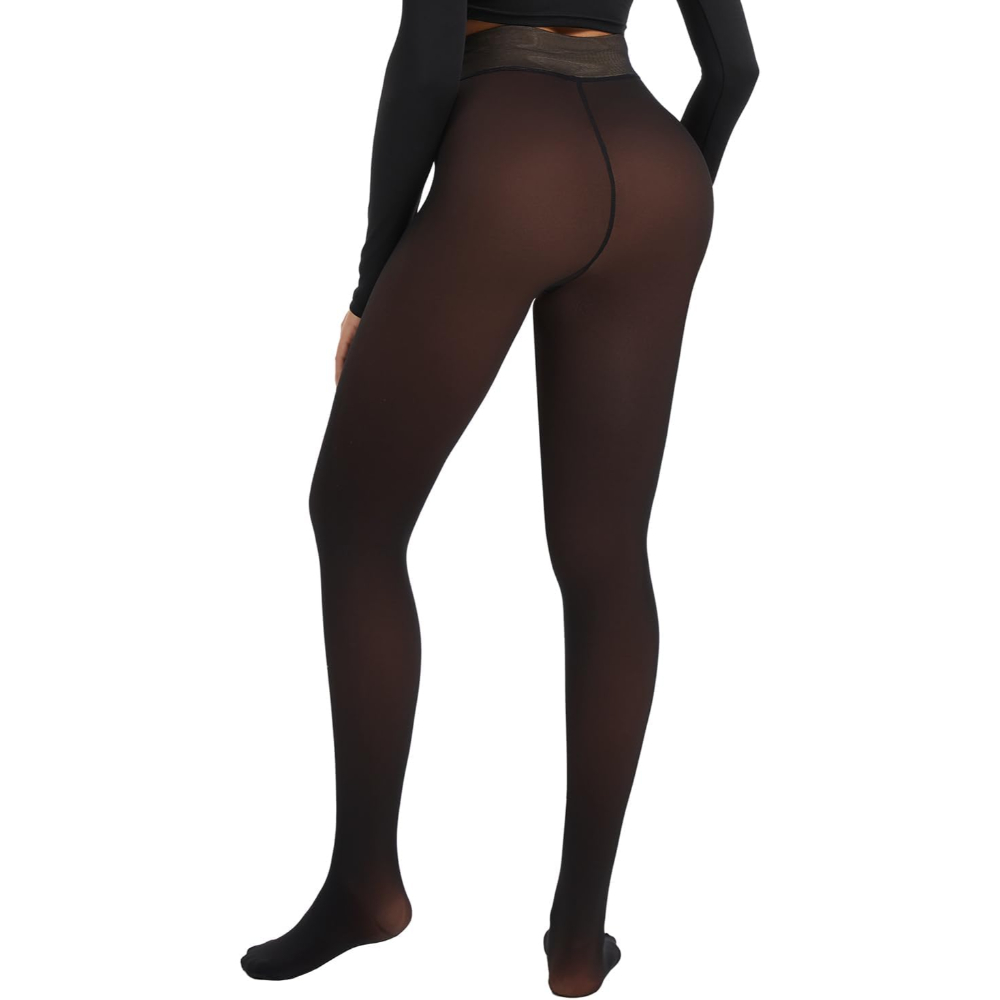 Fleece Lined Sheer Thermal Tights For Women
