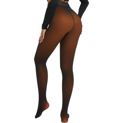 Fleece Lined Sheer Thermal Tights For Women