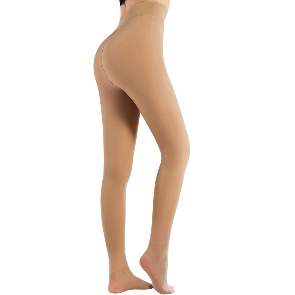 Fleece Lined Thermal Tights For Women With Translucent LookFleece Lined Thermal Tights For Women With Translucent Look - Image 4