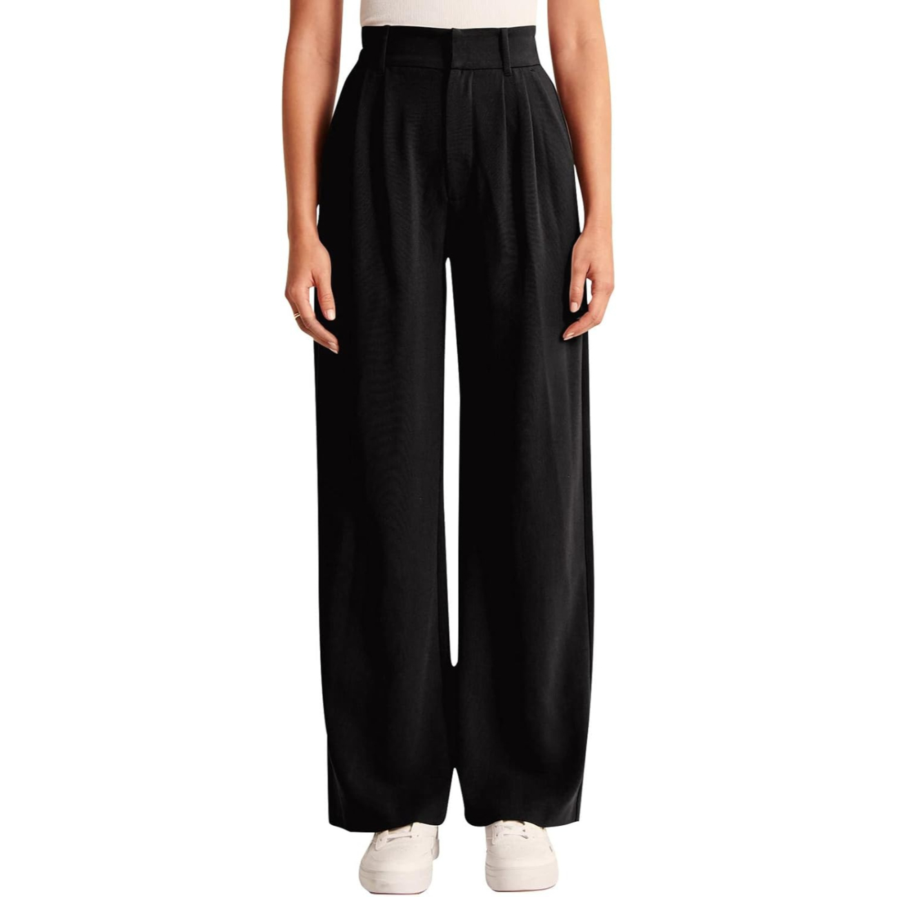 High Rise Formal Trousers With Pockets For Women – back view detail