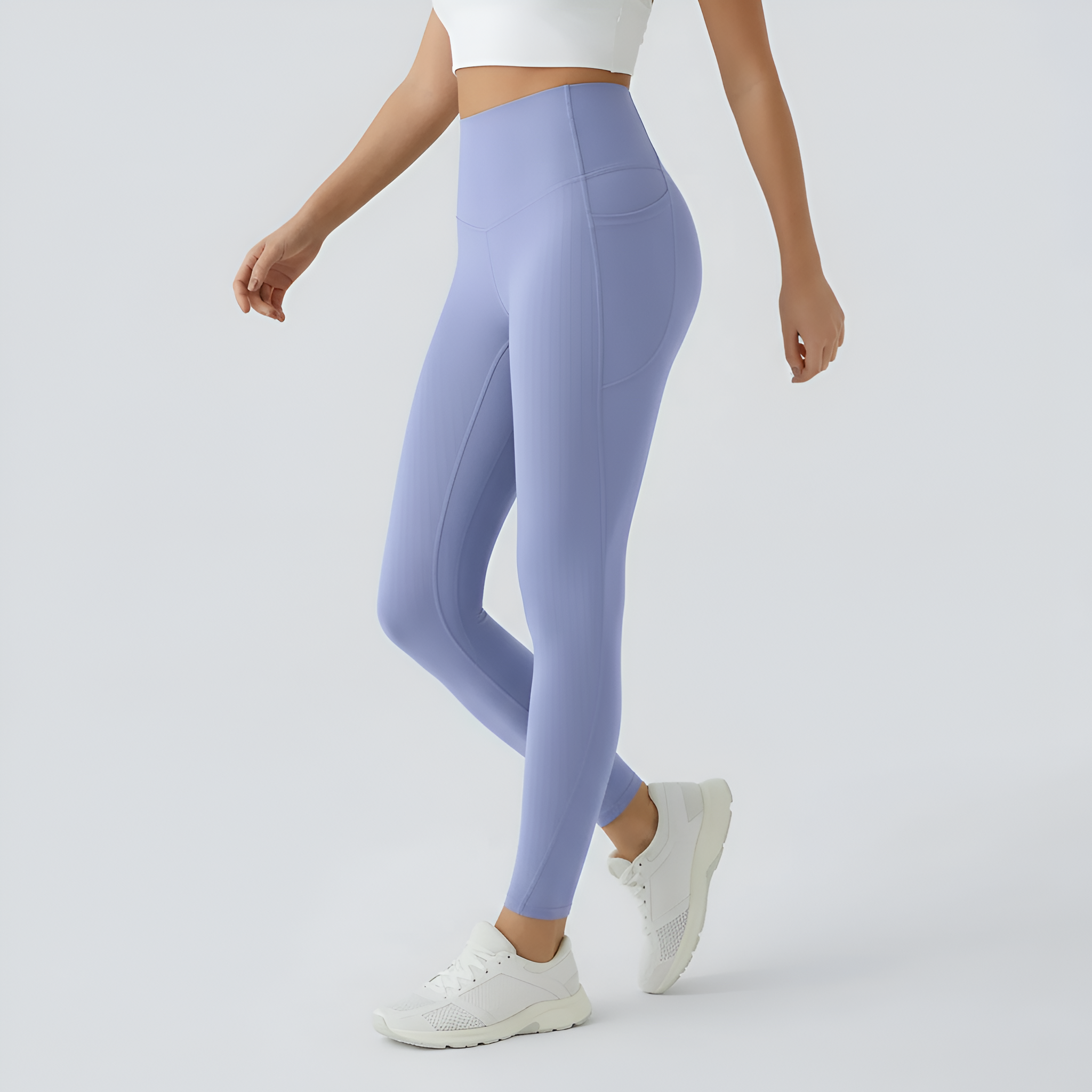 High Rise Shaping Leggings With Side Pockets And Sculpting Fit For Women
