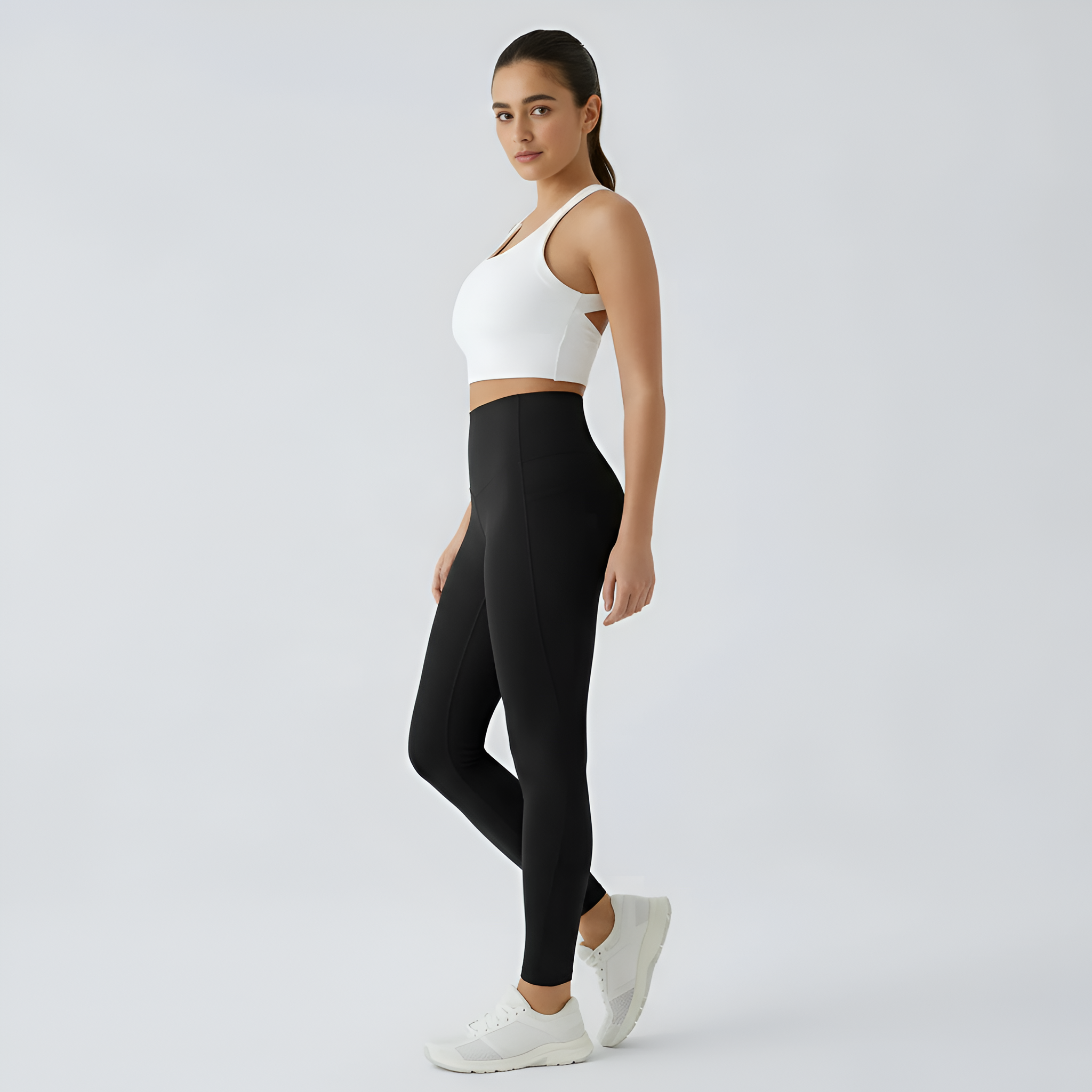 High Rise Shaping Leggings With Side Pockets And Sculpting Fit For Women