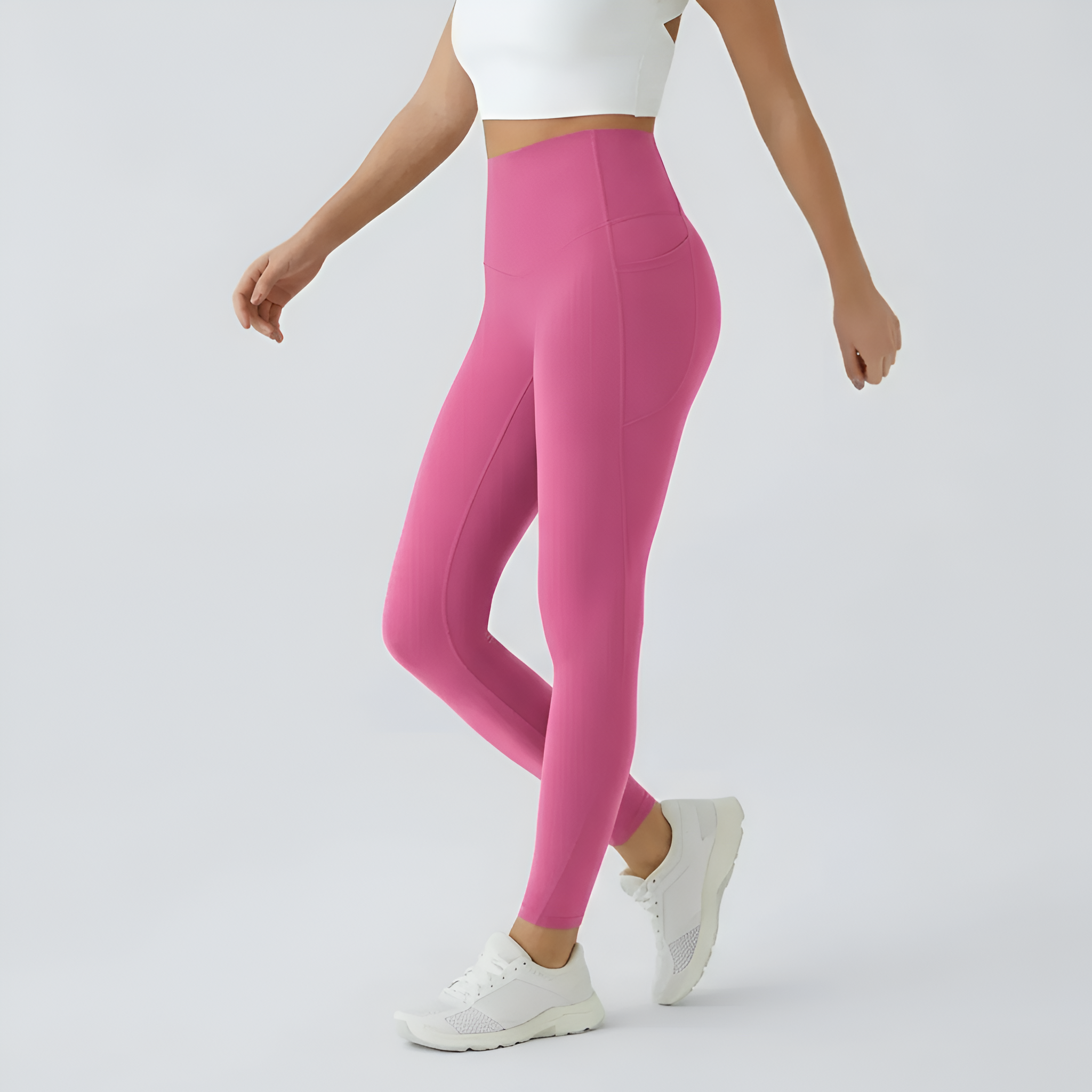 High Rise Shaping Leggings With Side Pockets And Sculpting Fit For Women