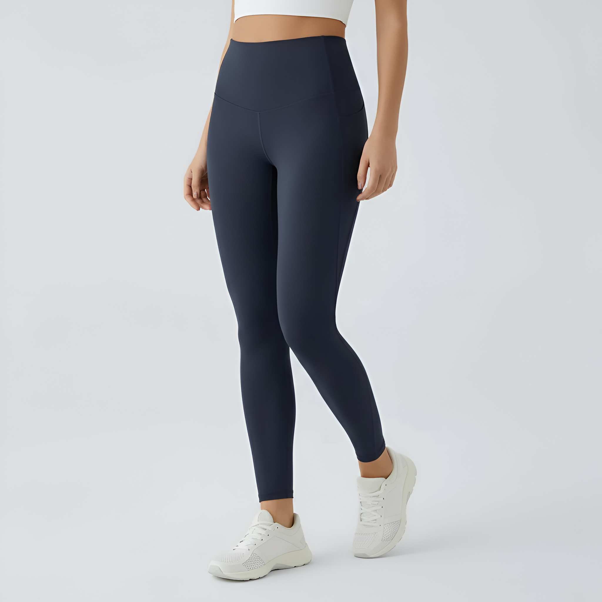 High Rise Shaping Leggings With Side Pockets And Sculpting Fit For Women