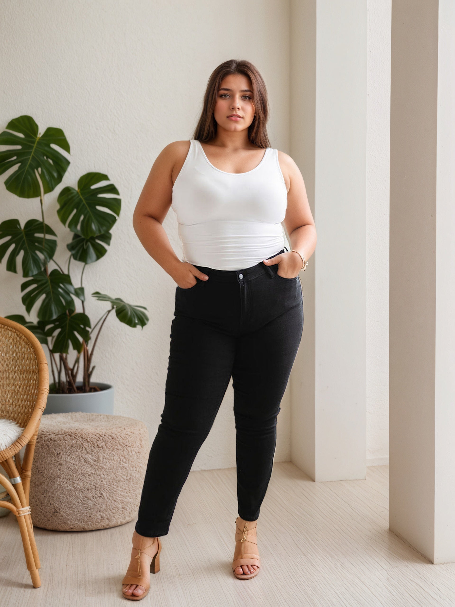 Women's JB Tummy Control Butt Lifting Jeans – waistband detail