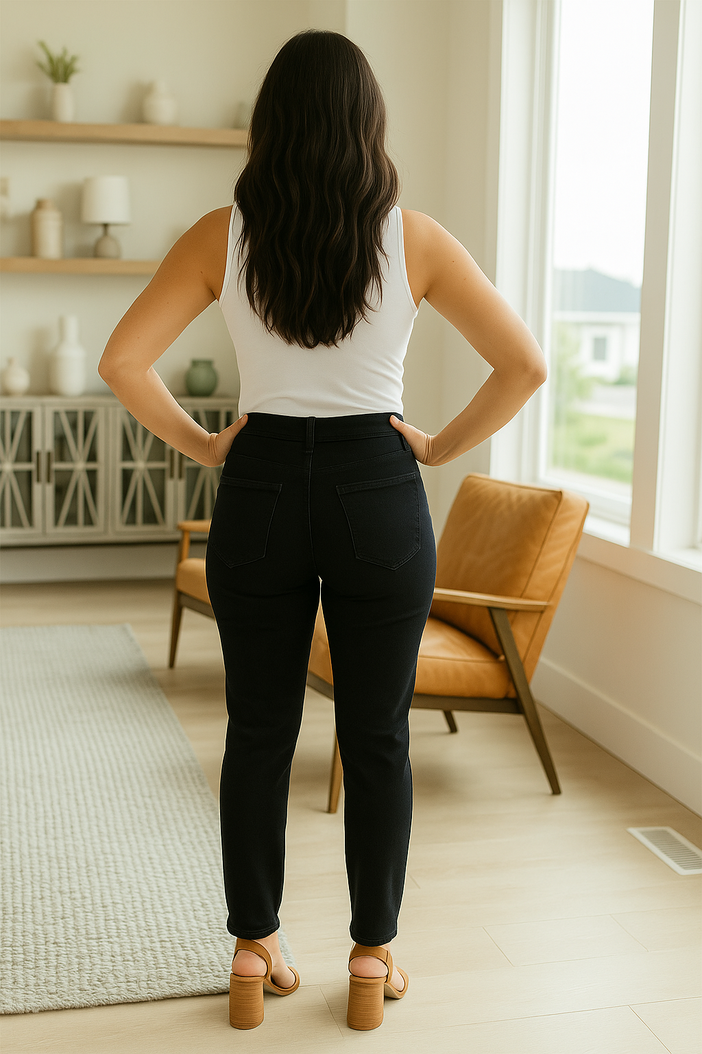 High Rise Shaping Jeans – fabric detail close-up