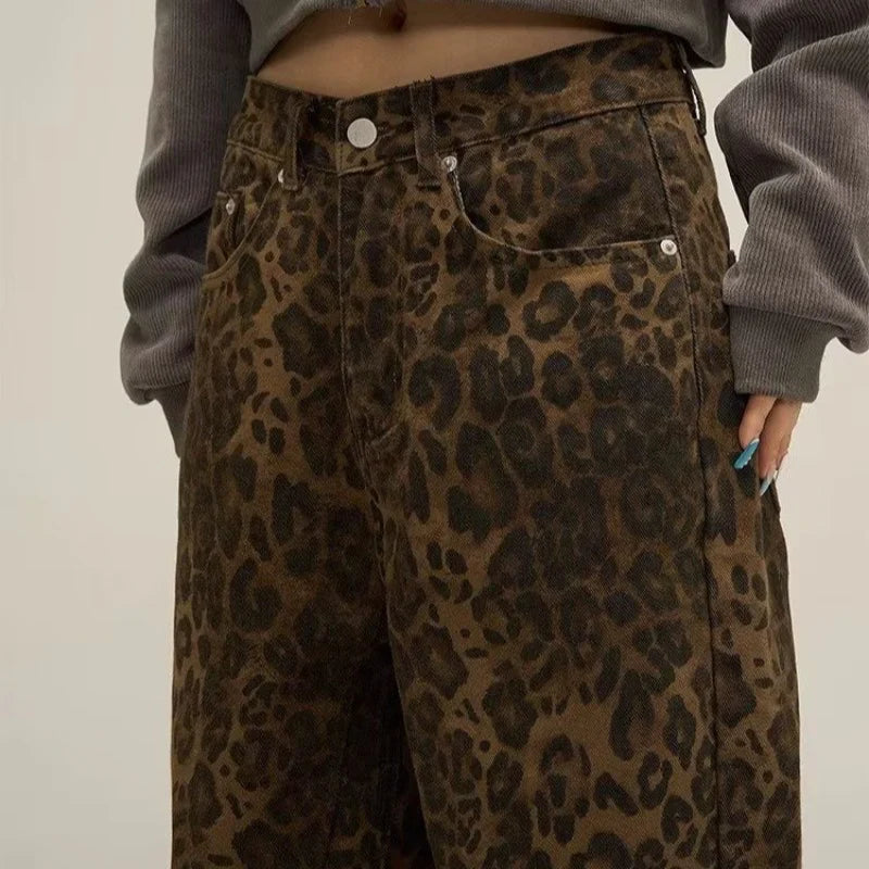 Leopard Patterned Cargo Pants – back view detail