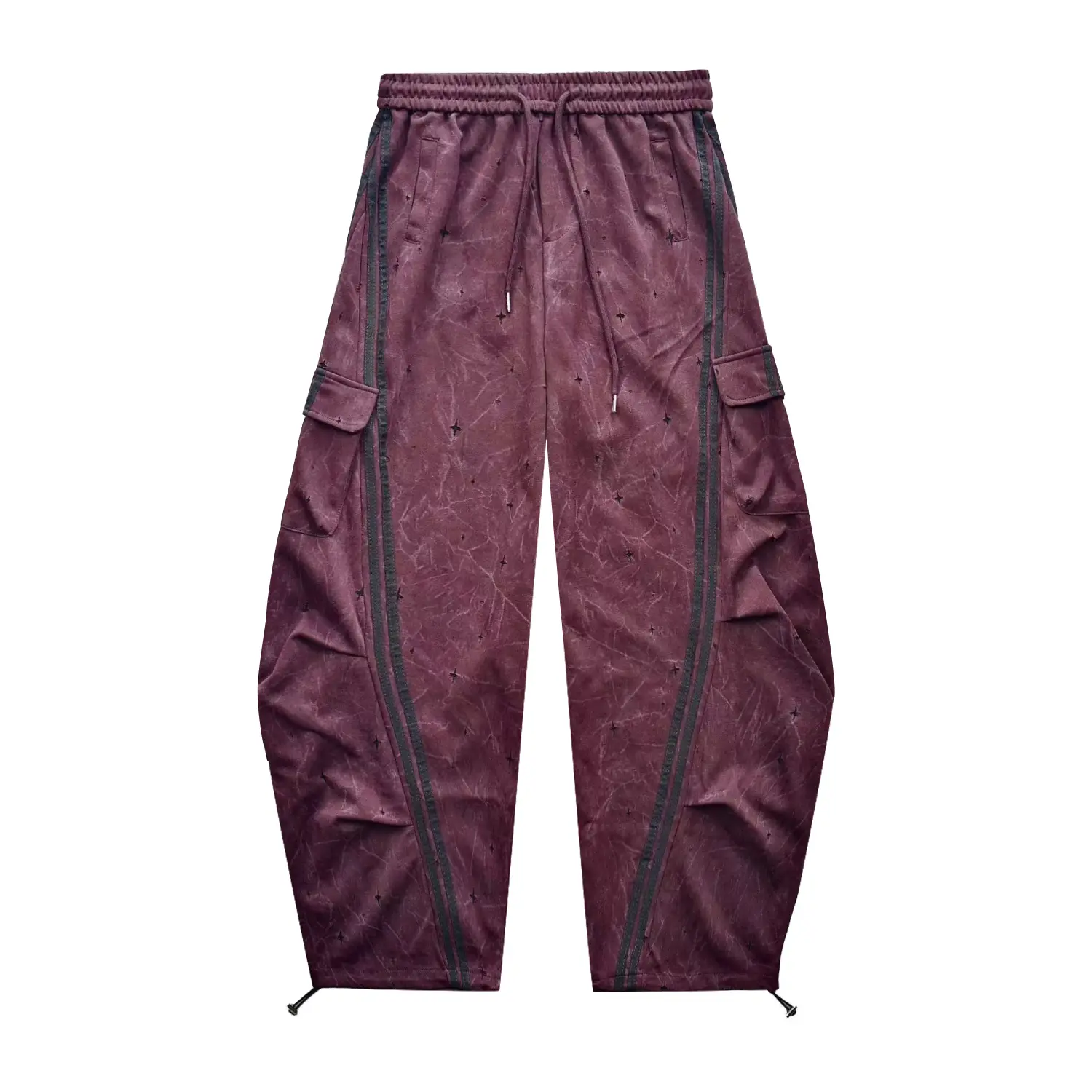 Loose Fit Street Cargo Pants With Side Pockets For Women - Stretch Comfo – pocket detail close-up
